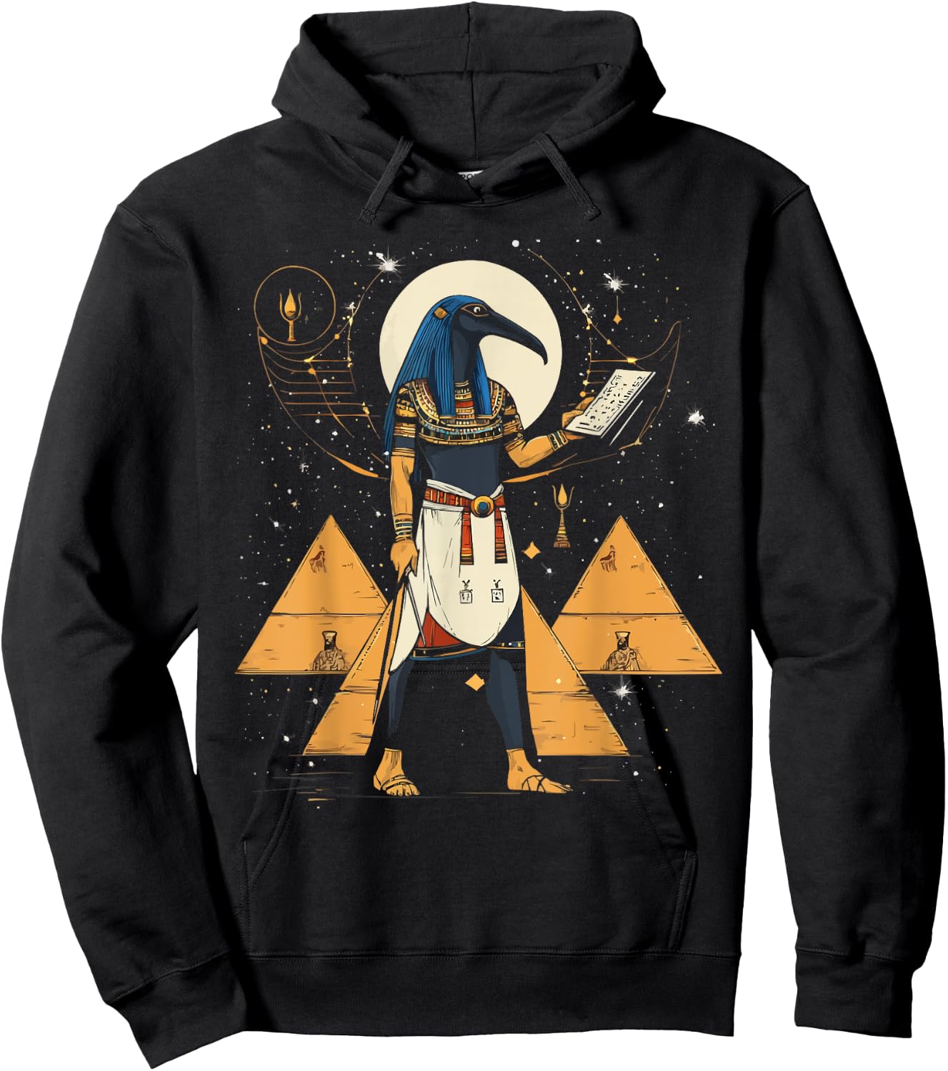 Thoth Egyptian God Egyptian Mythology Pyramid Ancient Egypt Hoodie - Hoodie | Black