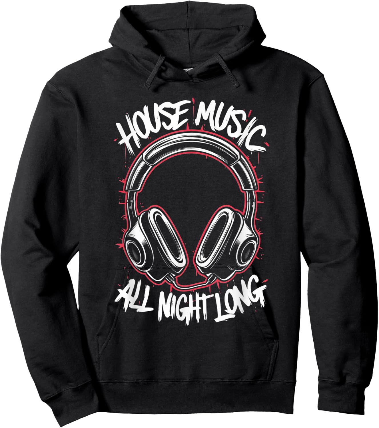 House Music All Night Long Deejay Night Club Festival DJ Hoodie - Hoodie | Black