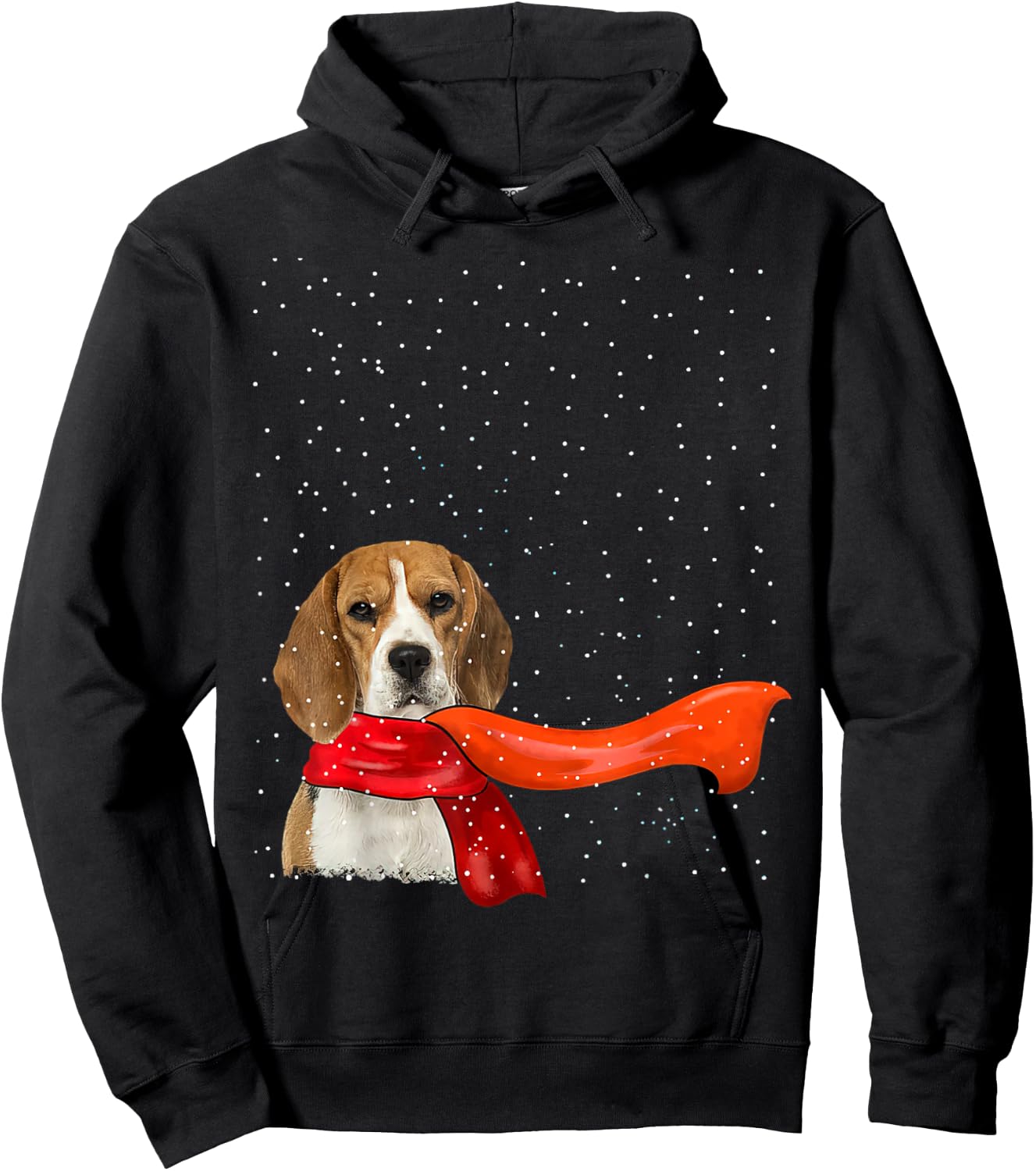 Beagle Dog Winter Christmas Sweater Xmas Pet Hoodie - Hoodie | Black
