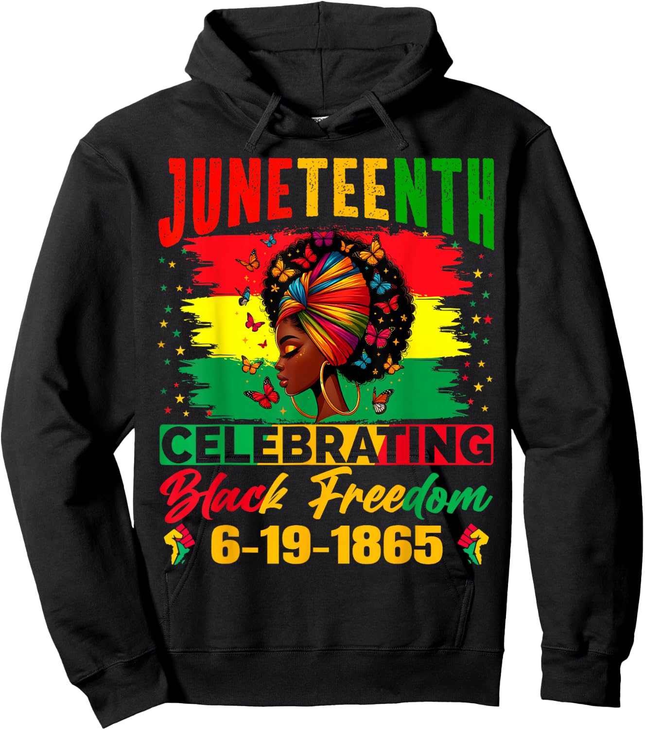 Juneteenth Women Celebrating Black Freedom Juneteenth 1865 Hoodie - Hoodie | Black