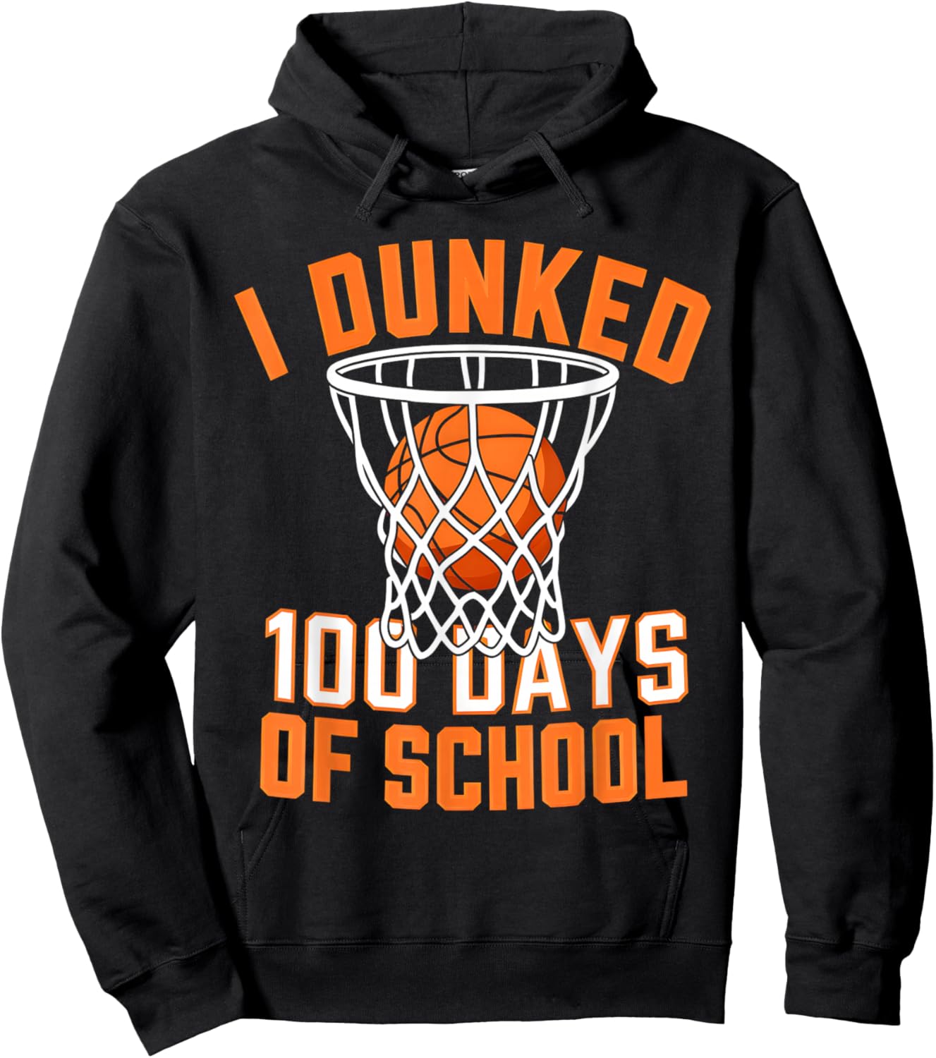 I Dunked 100 Days of School Basketball 100th Day Boys Kids Hoodie - Hoodie | Black