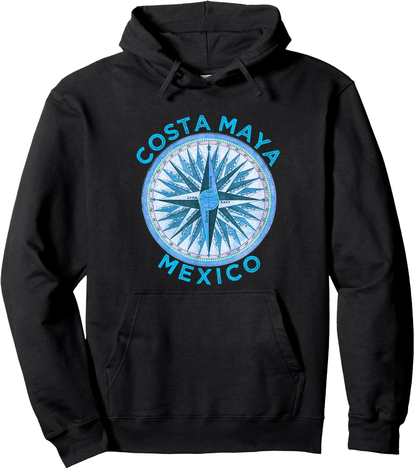 Costa Maya Design / Vintage Costa Maya Compass Rose Hoodie - Hoodie | Black
