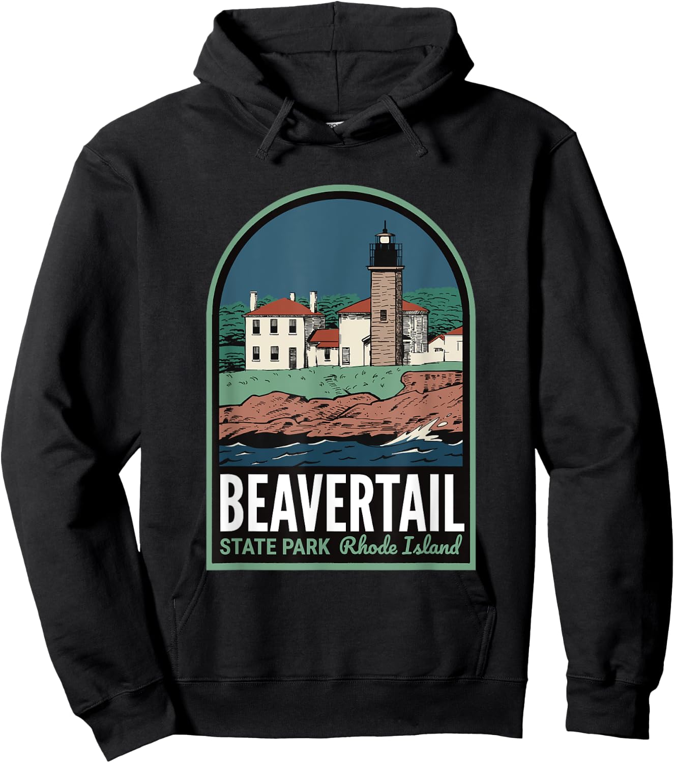 Beavertail State Park Rhode Island Hoodie - Hoodie | Black