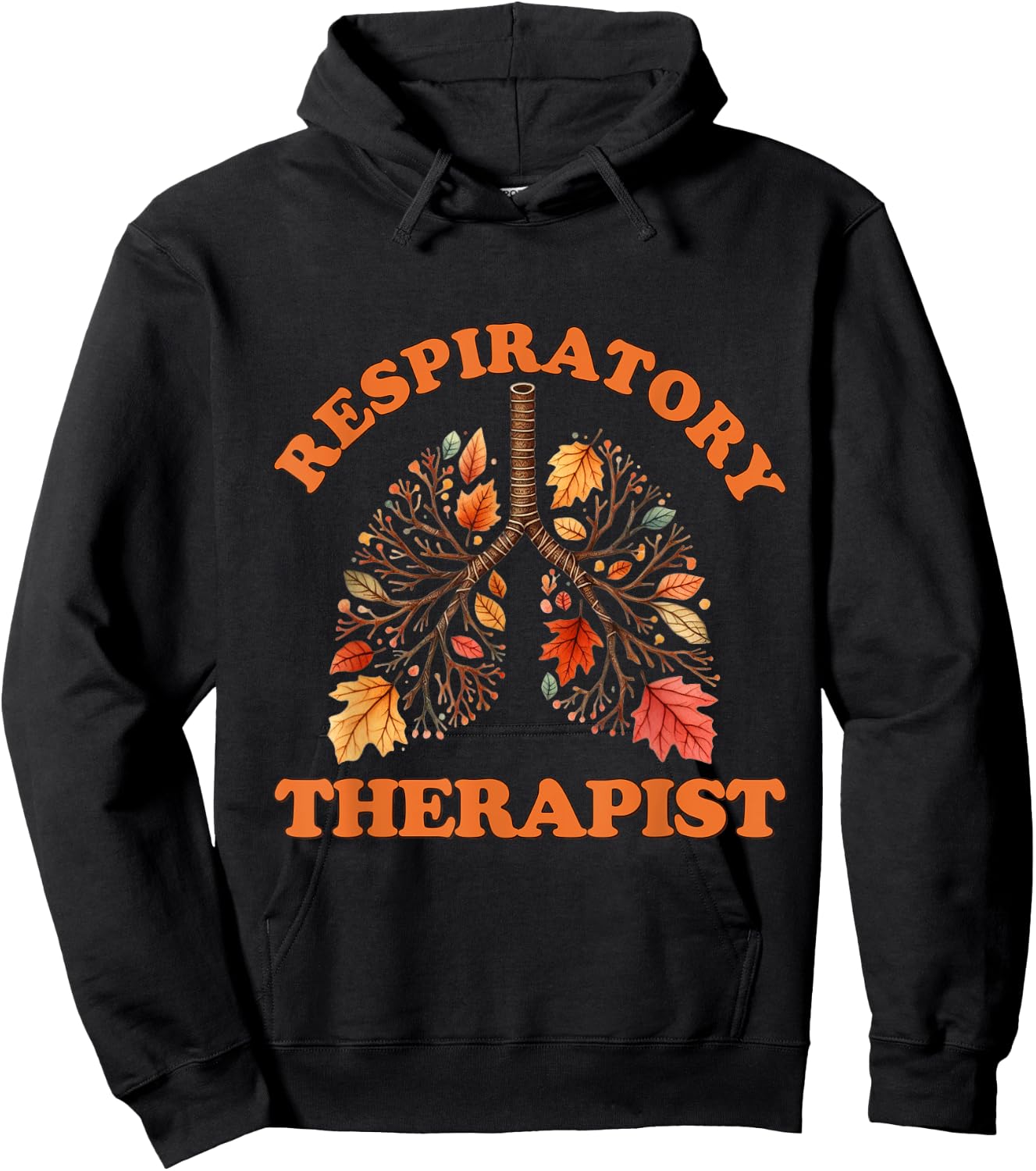 Fall Vibes Respiratory Therapy Life Lung Pumpkin Autumn Hoodie - Hoodie | Black