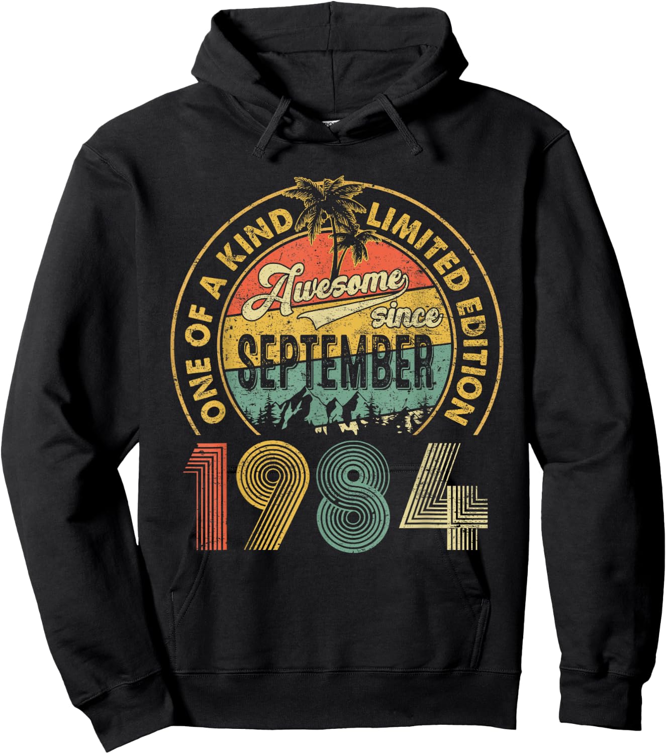 40 Years Old Vintage Retro September 1984 Birthday Men Women Hoodie - Hoodie | Black