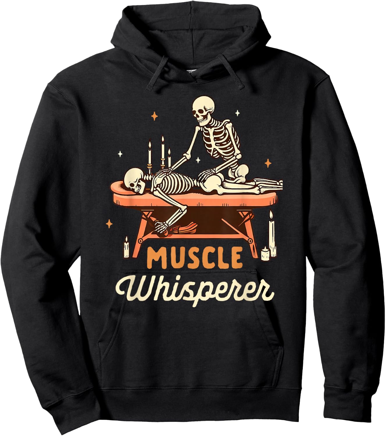 Massage Therapist Massage Therapy Skeleton Muscle Whisperer Hoodie - Hoodie | Black