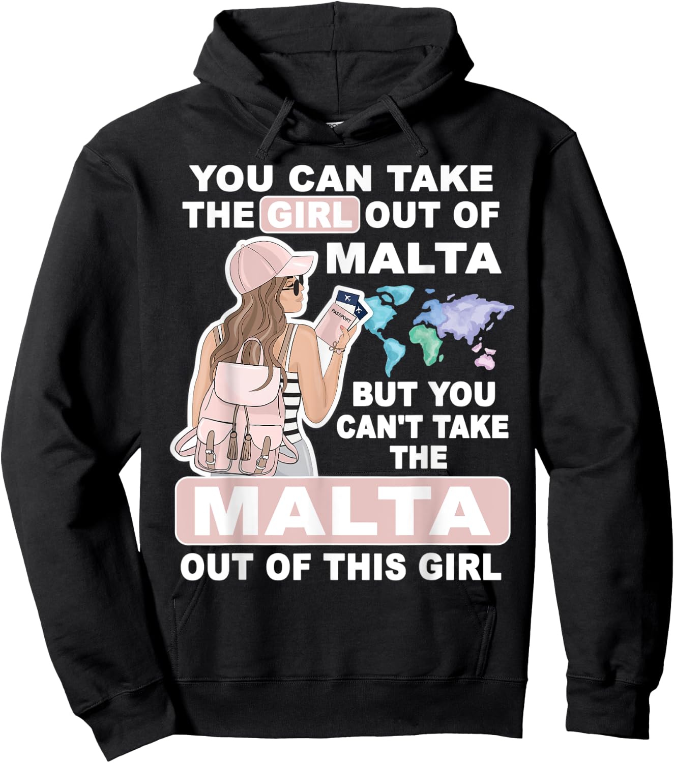 Cool Girl from Malta - Proud Malta Girl Hoodie - Hoodie | Black
