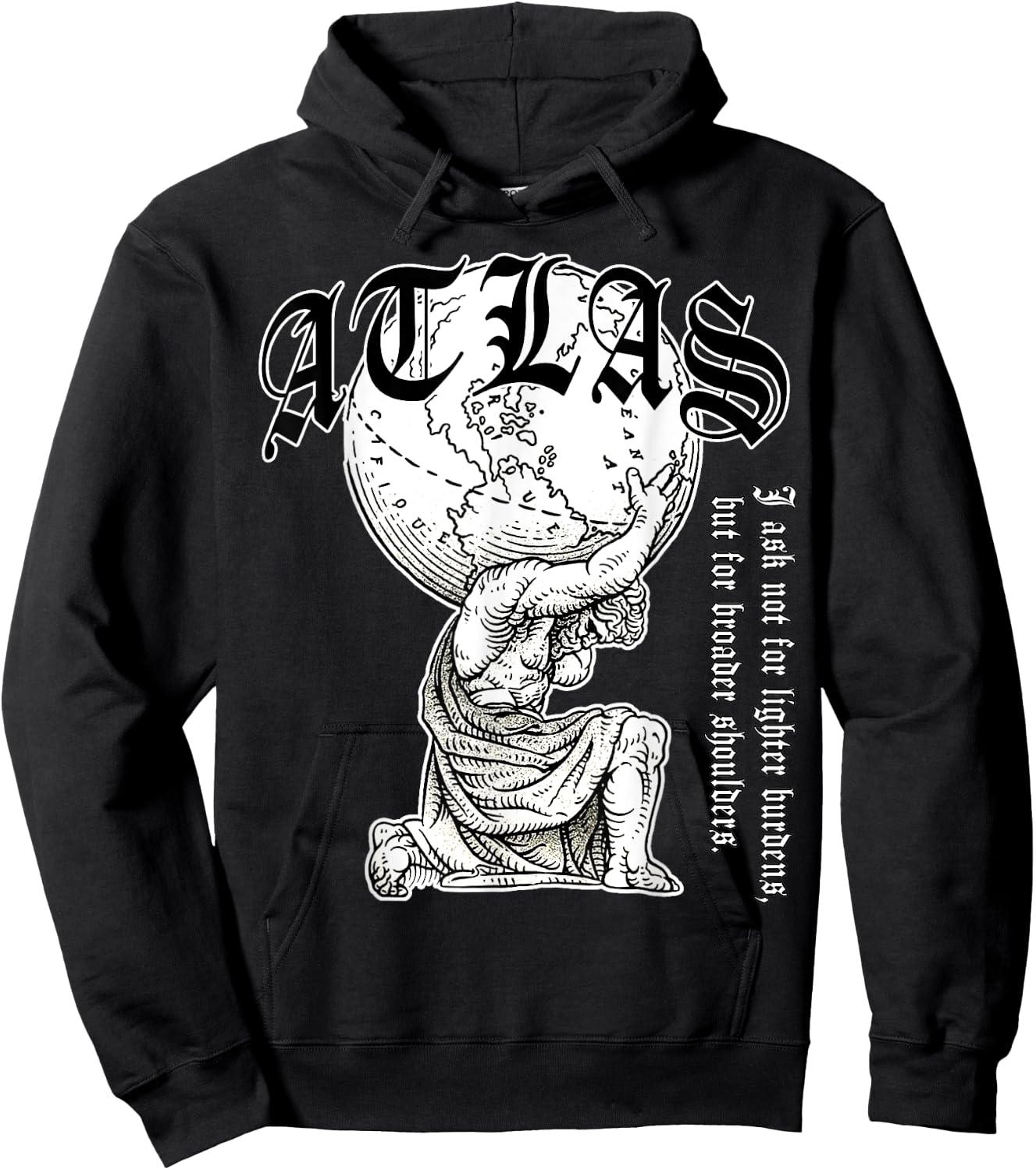 Atlas carrying the world Greek Mythology Street Urban Style Hoodie - Hoodie | Black