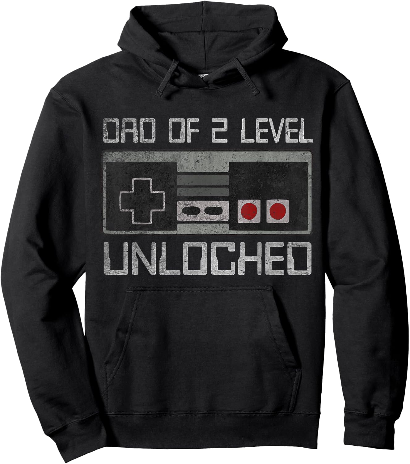 Daddy Again Leveled Up To Dad Of 2 Level Unlocked Father Day Hoodie - Hoodie | Black
