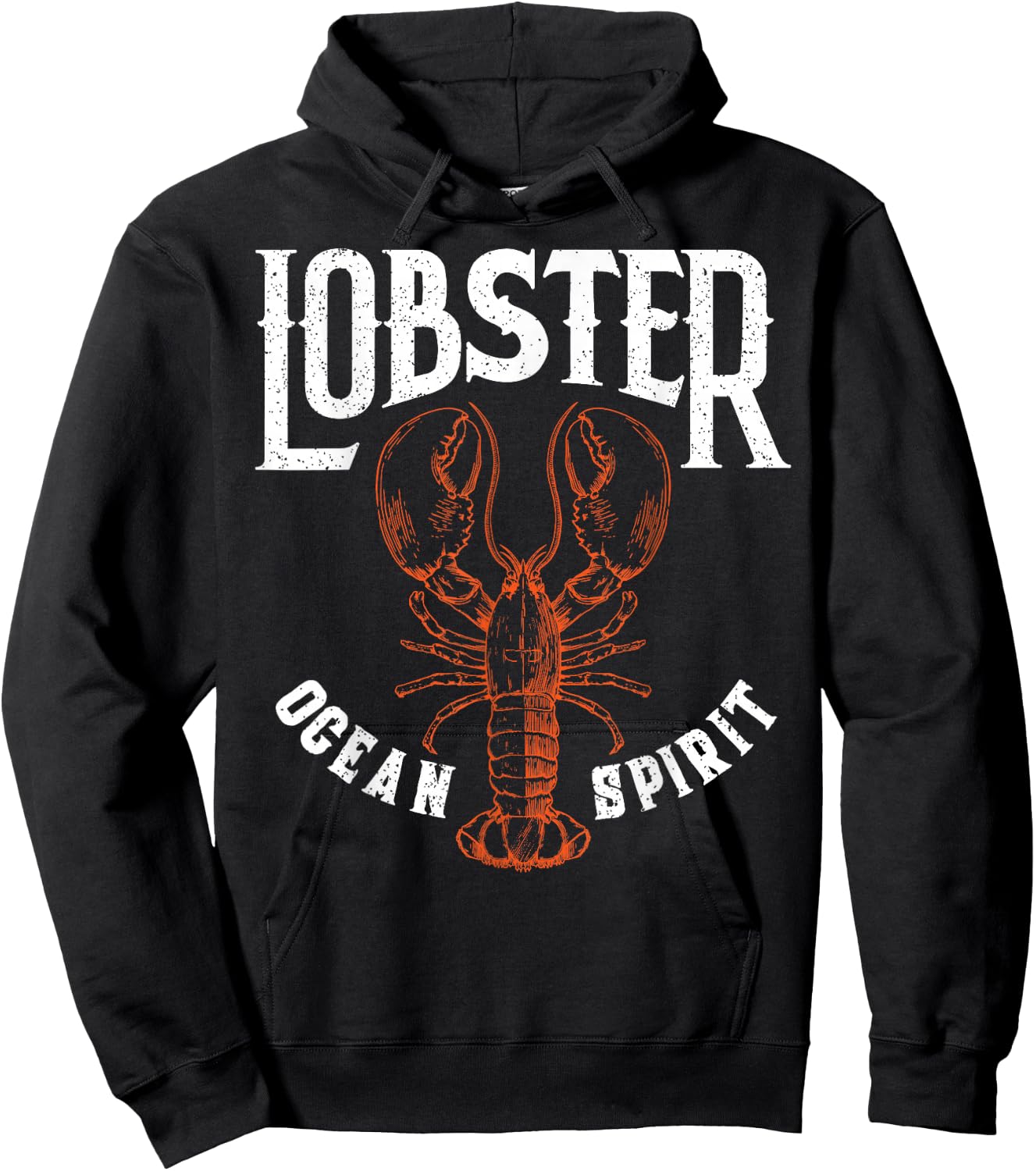 Funny Lobster Crawfish Vintage Lobster Hoodie - Hoodie | Black