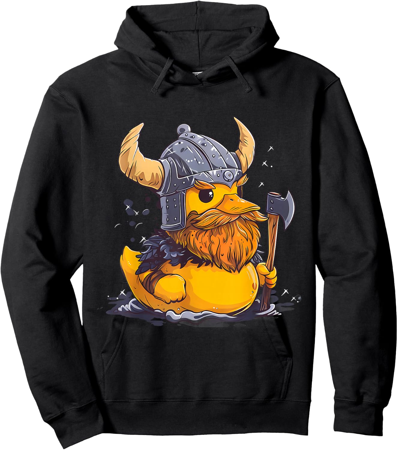 Rubber Duck Viking Duck Rubber Duckling Viking Helmet Hoodie - Hoodie | Black
