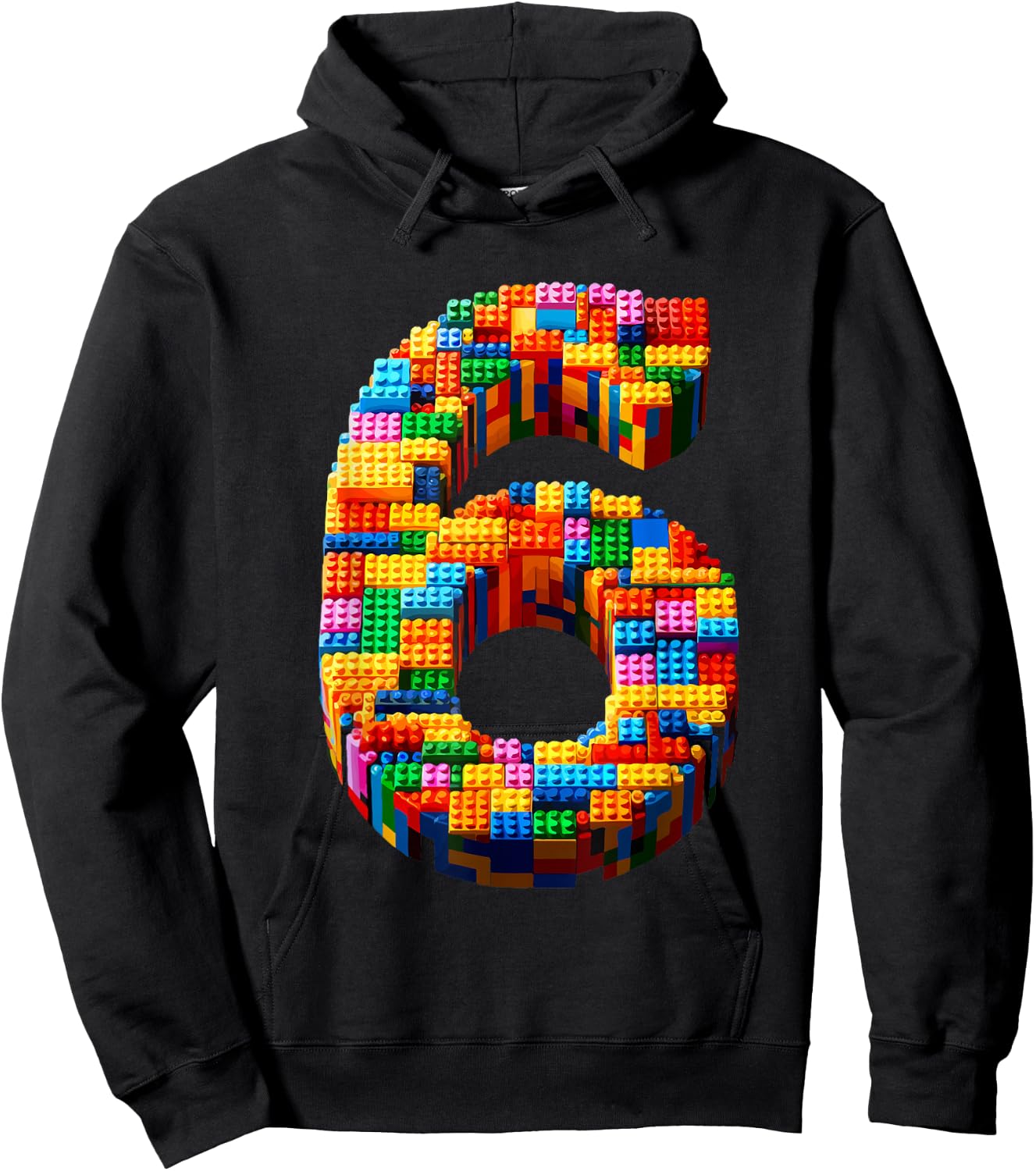 6 Year Old Blocks Building Master Builder 6th Birthday Boy Hoodie - Hoodie | Black