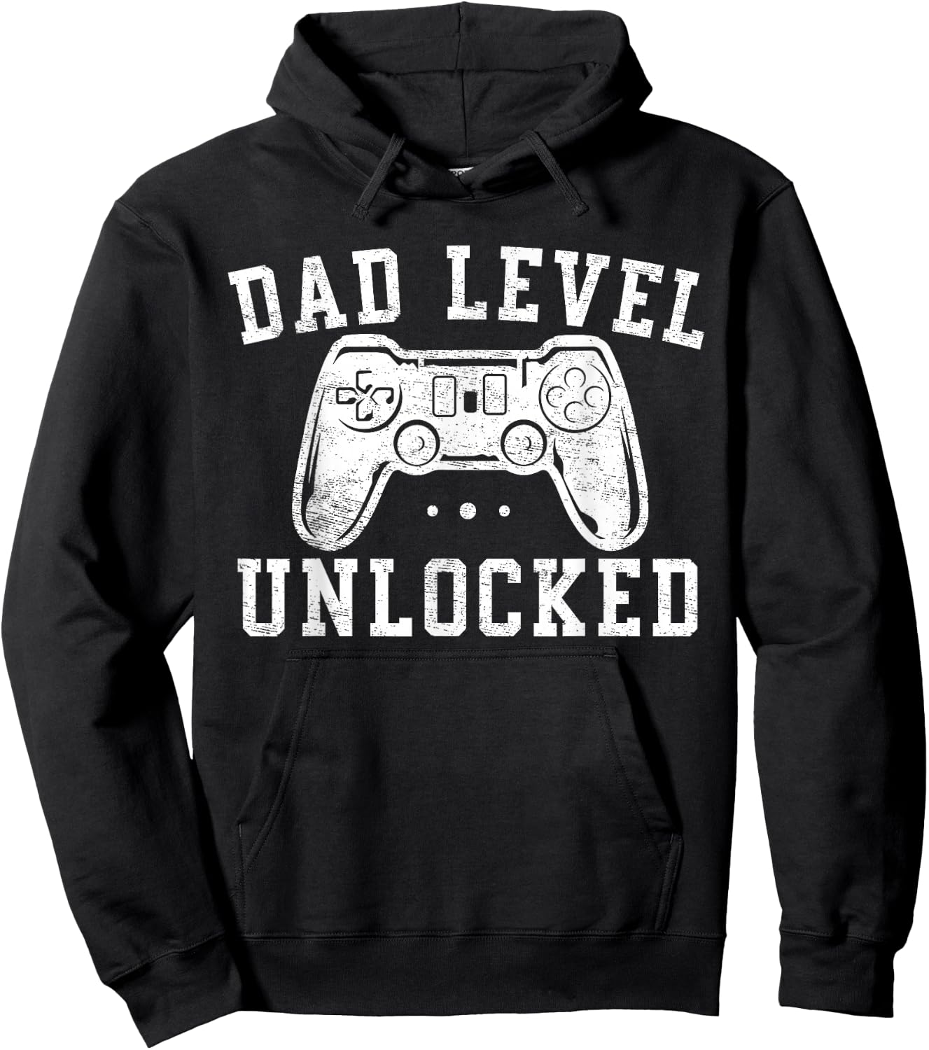 Dad Level Unlocked New Dad To Be Gifts Gamer Father's Day Hoodie - Hoodie | Black