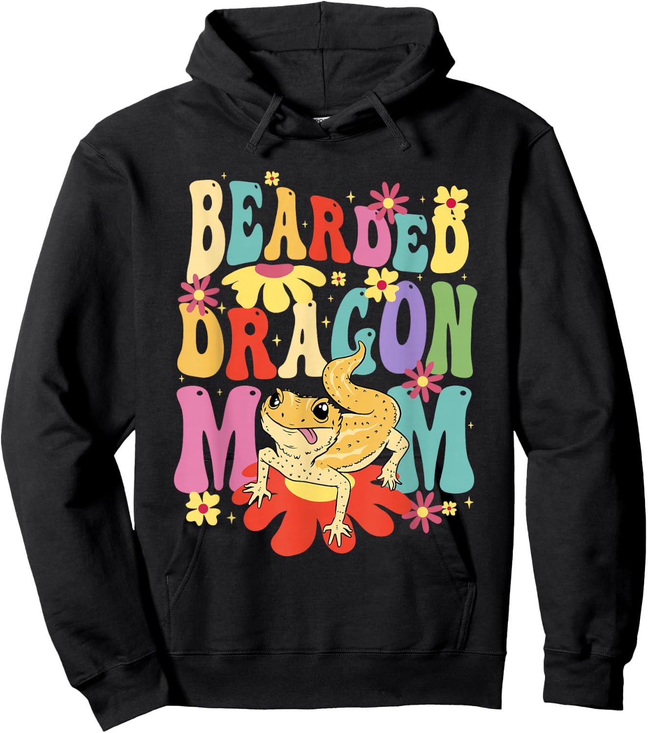 Bearded Dragon Beardie Mom Funny Bearded Dragon Hoodie - Hoodie | Black