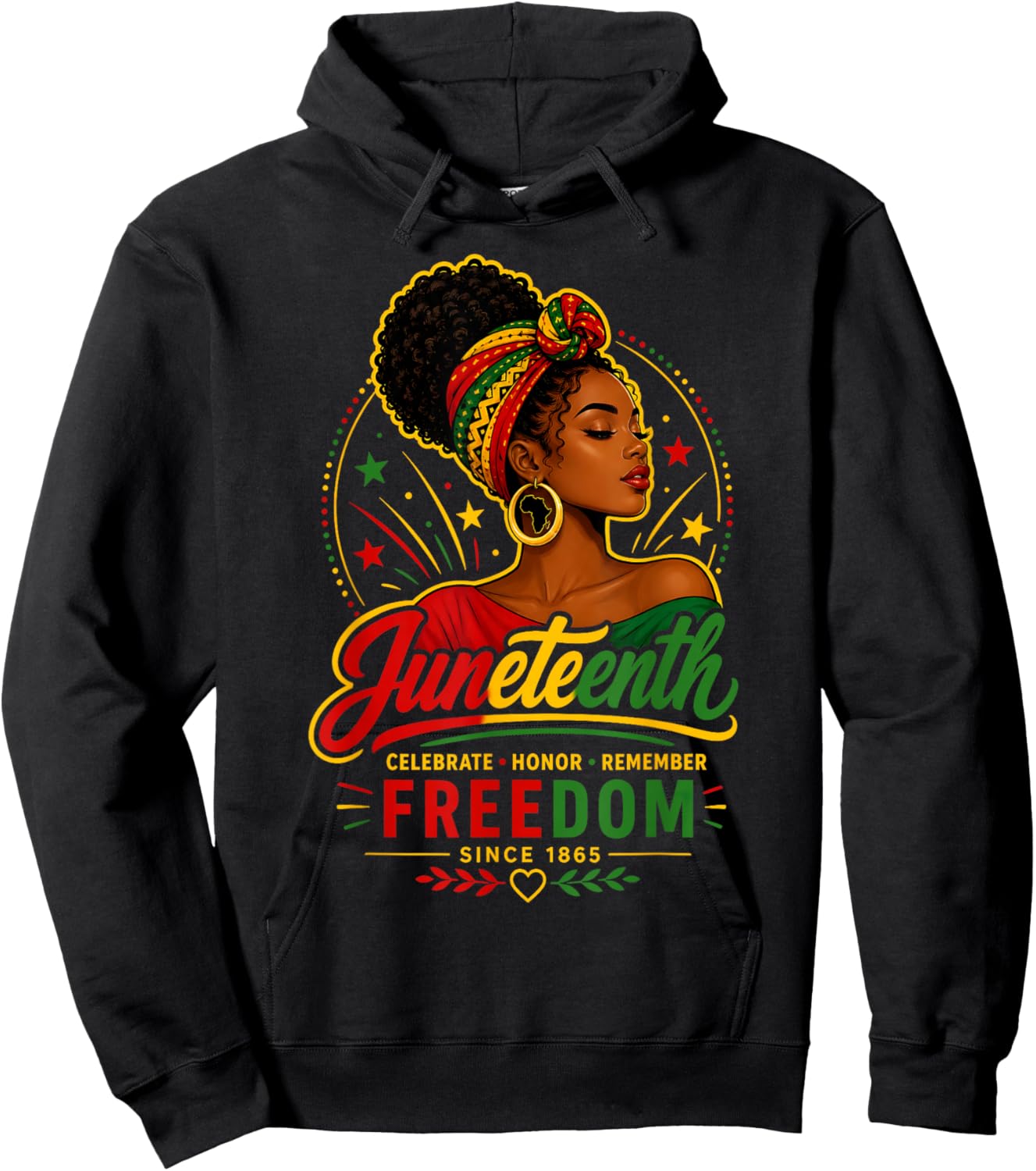 Juneteenth Black African American Women Freedom Since 1865 Hoodie - Hoodie | Black