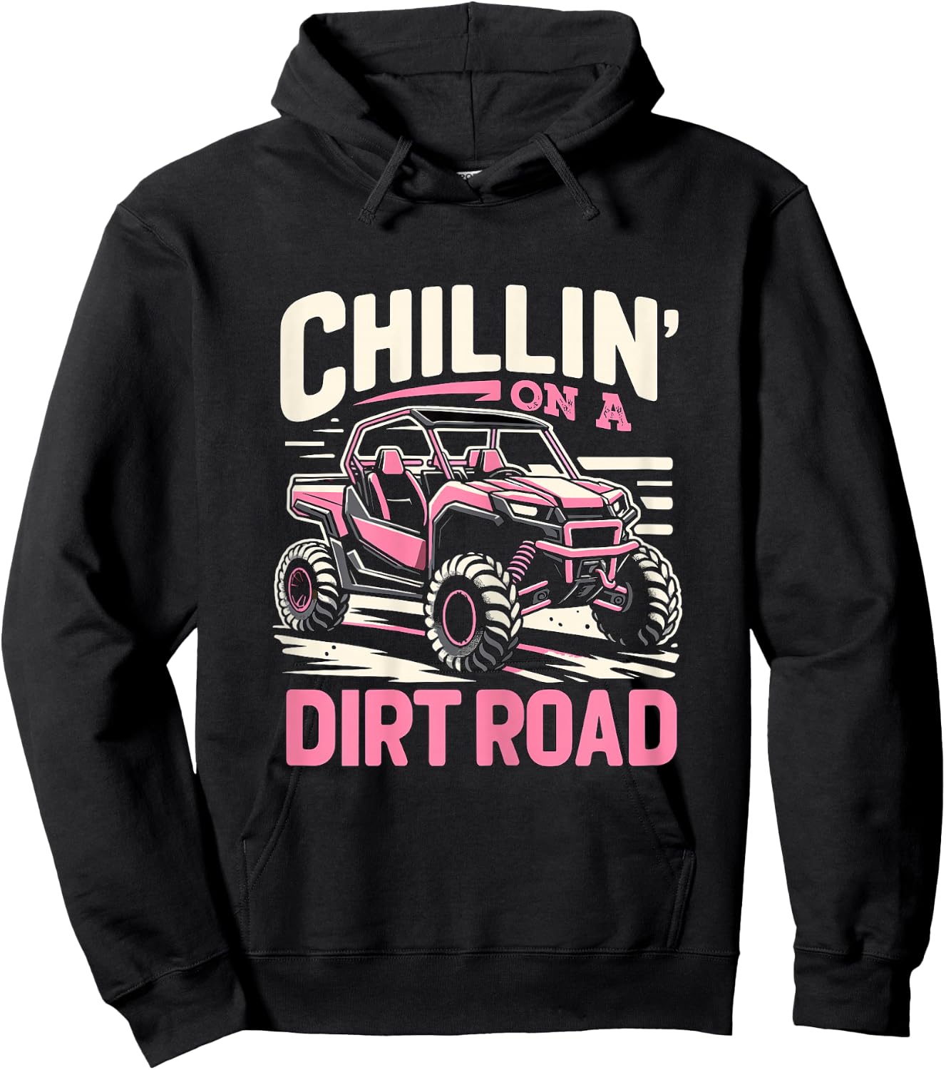 UTV Chilling on a Dirt Road SXS Side By Side Hoodie - Hoodie | Black