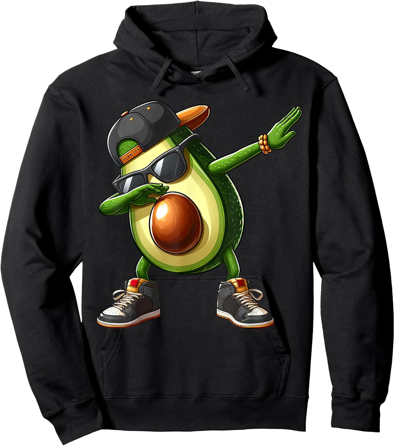 Dabbing Avocado Funny Avocado Dab Dance Boys Girls Kids Hoodie - Hoodie | Black