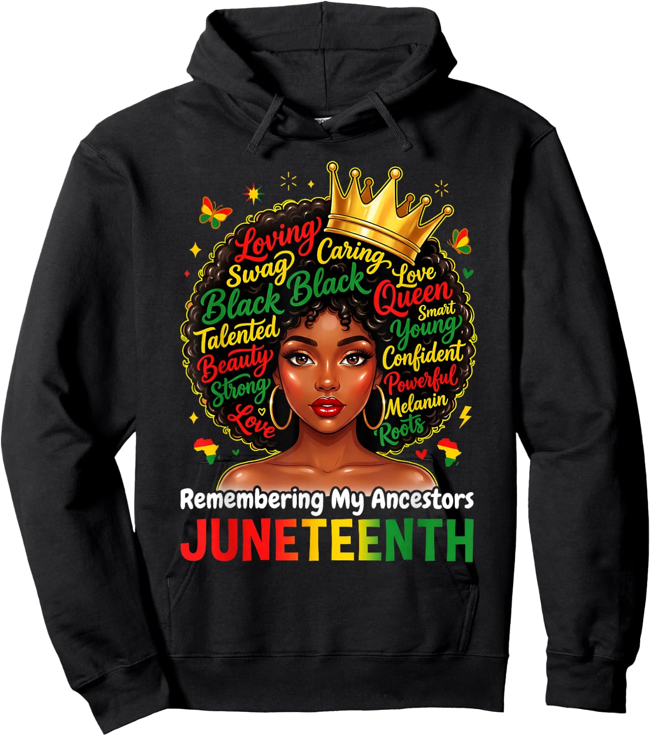 Juneteenth Remembering My Ancestors Black History Women Girl Hoodie - Hoodie | Black