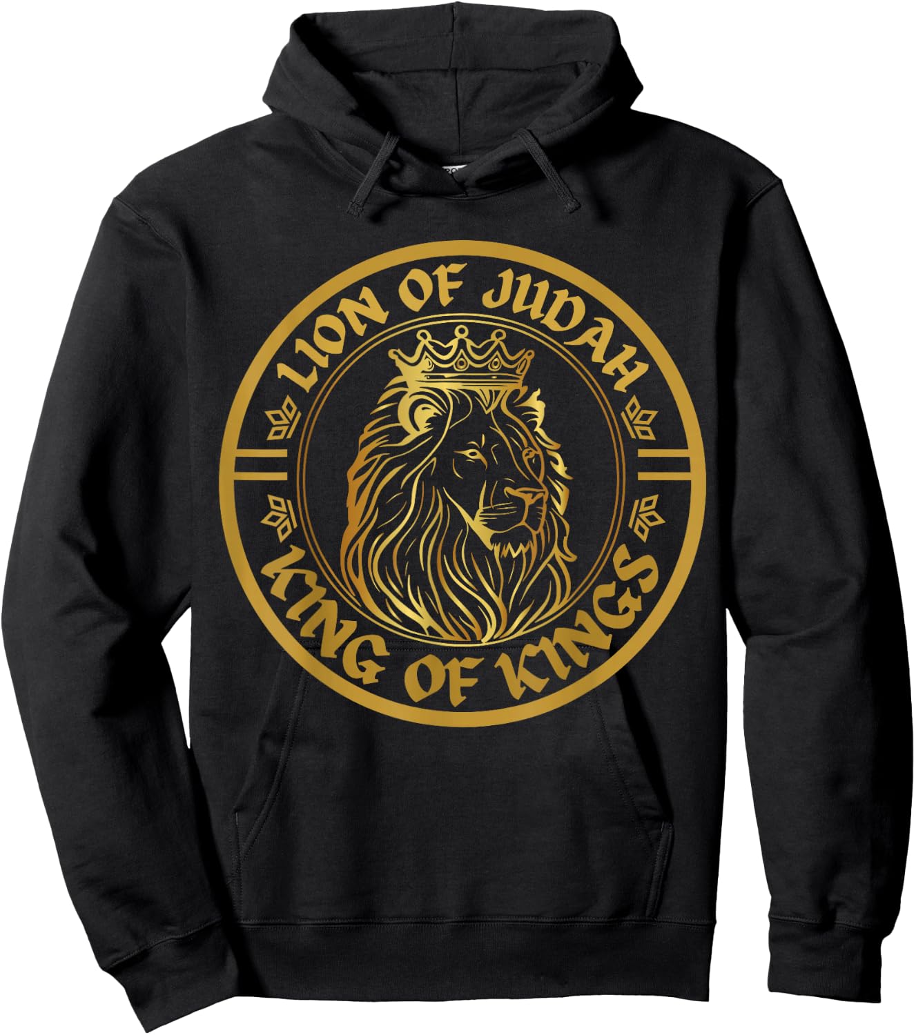 Hebrew Israelite Lion of Judah Design Rastafarian Lion Hoodie - Hoodie | Black