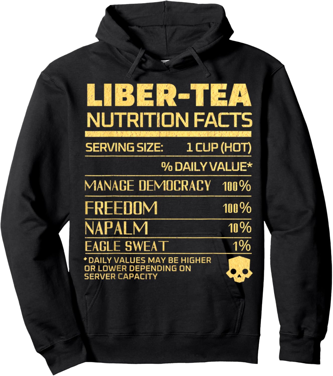 Vintage Funny Liber Tea Retro Lover Drink Nutrition Facts Hoodie - Hoodie | Black