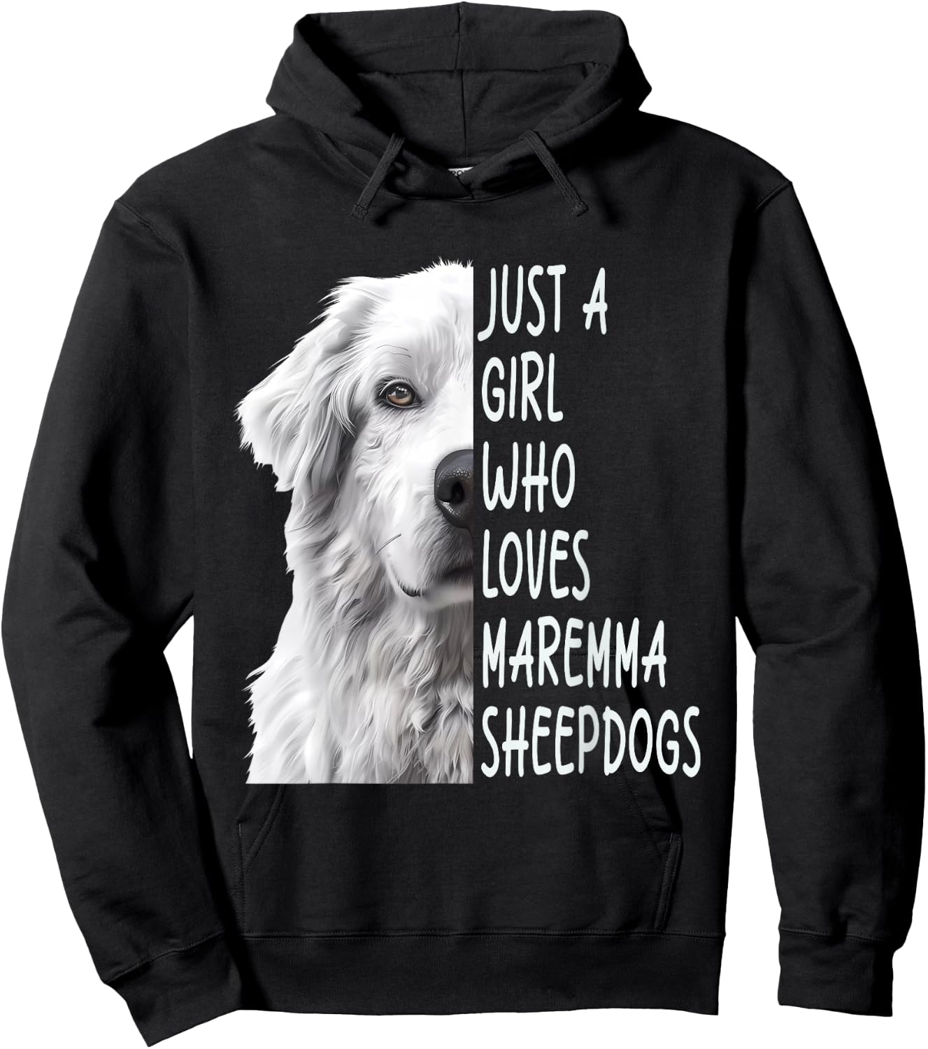Just A Girl Who Loves Maremma Sheepdog Hoodie - Hoodie | Black