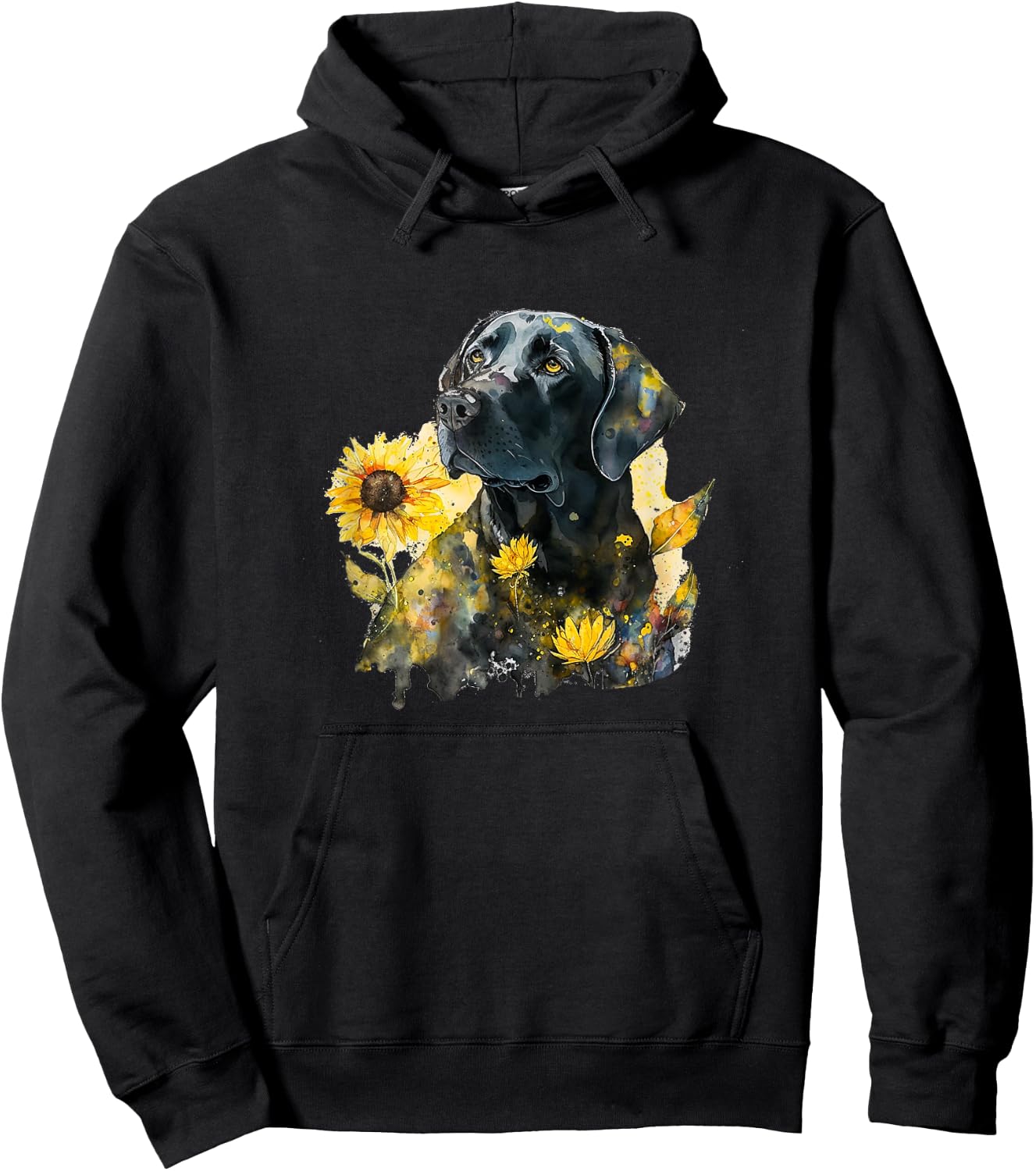 Cute Black Lab Black Labrador Retriever Puppy Dog Mom Animal Hoodie - Hoodie | Black