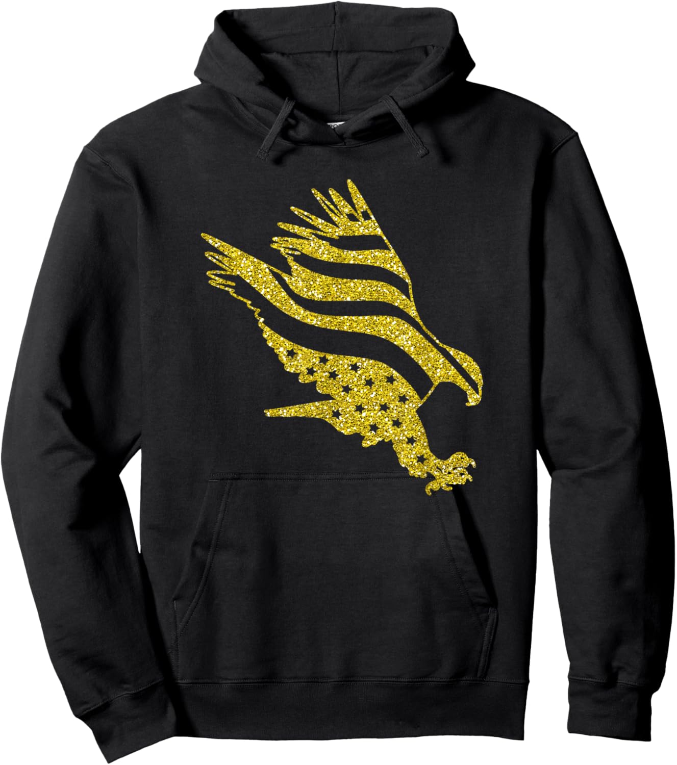 Patriotic Golden American Eagle Men Women Kids Gift Hoodie - Hoodie | Black