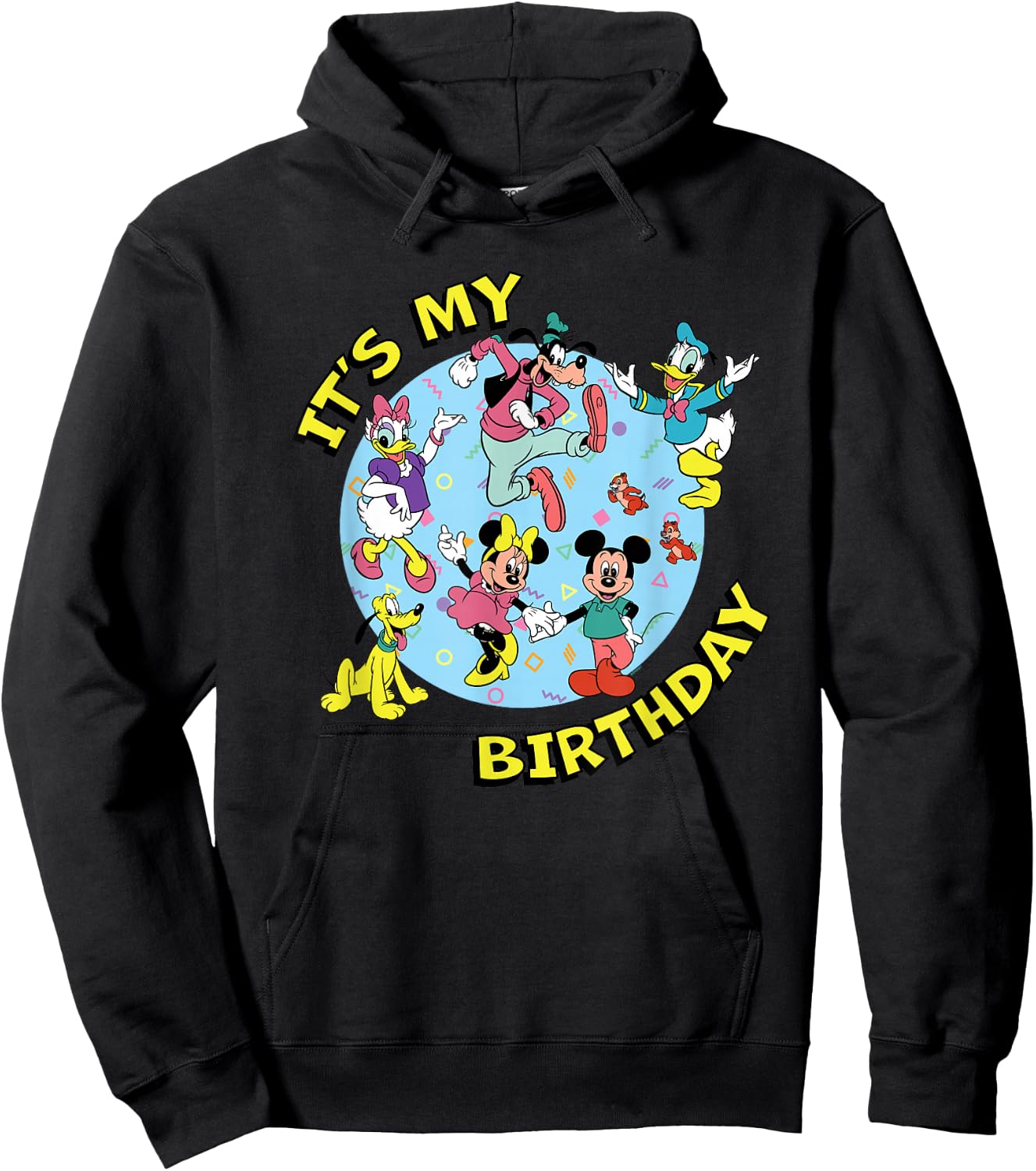 Disney Mickey and Friends Birthday Party It's My Birthday Hoodie - Hoodie | Black