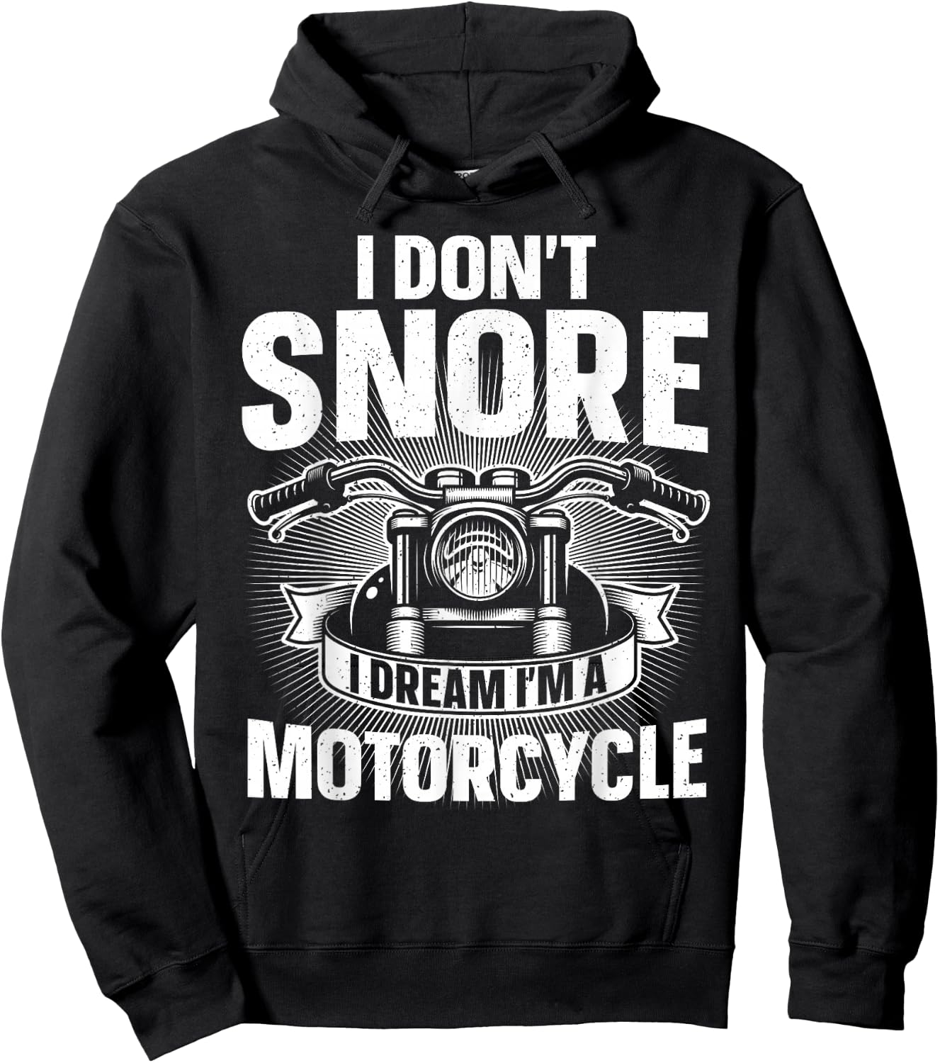 Funny Motorcycle Design Dad Biker Motorcycle Lover Hoodie - Hoodie | Black