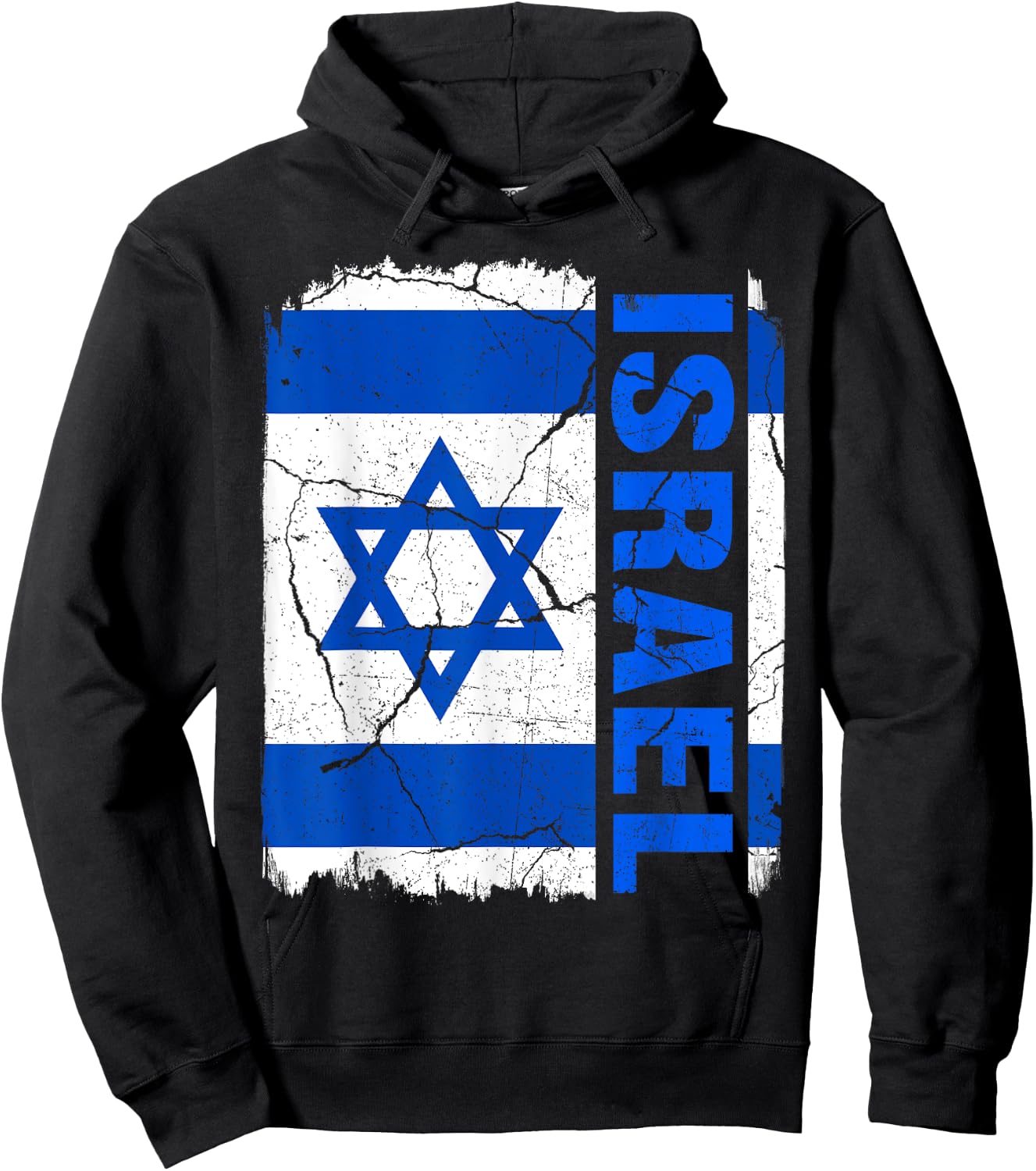 Vintage Israelis Flag Israel Pride Roots Heritage Gift Hoodie - Hoodie | Black