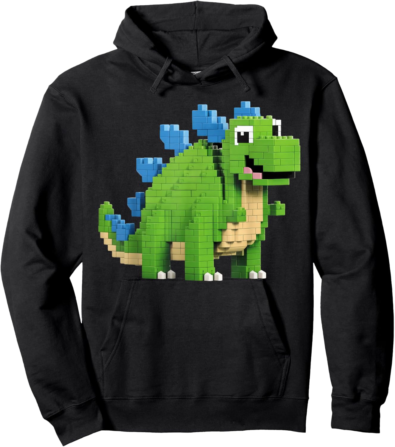 Building Bricks Dinosaur T-Rex Family Matching Hoodie - Hoodie | Black