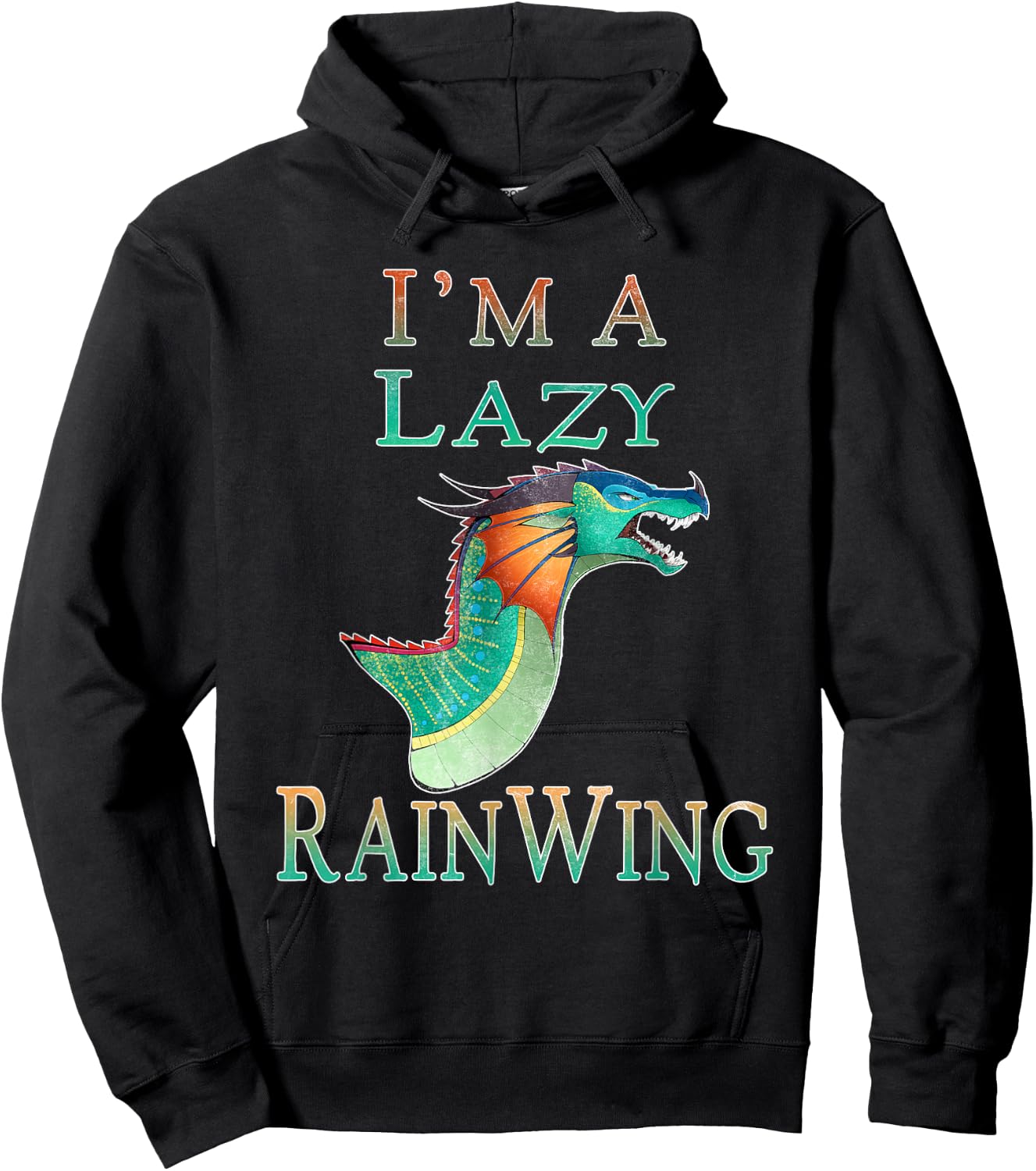 Graphic Art Dragon Funny Pet Magic Lovely Animal I'm Lazy Hoodie - Hoodie | Black
