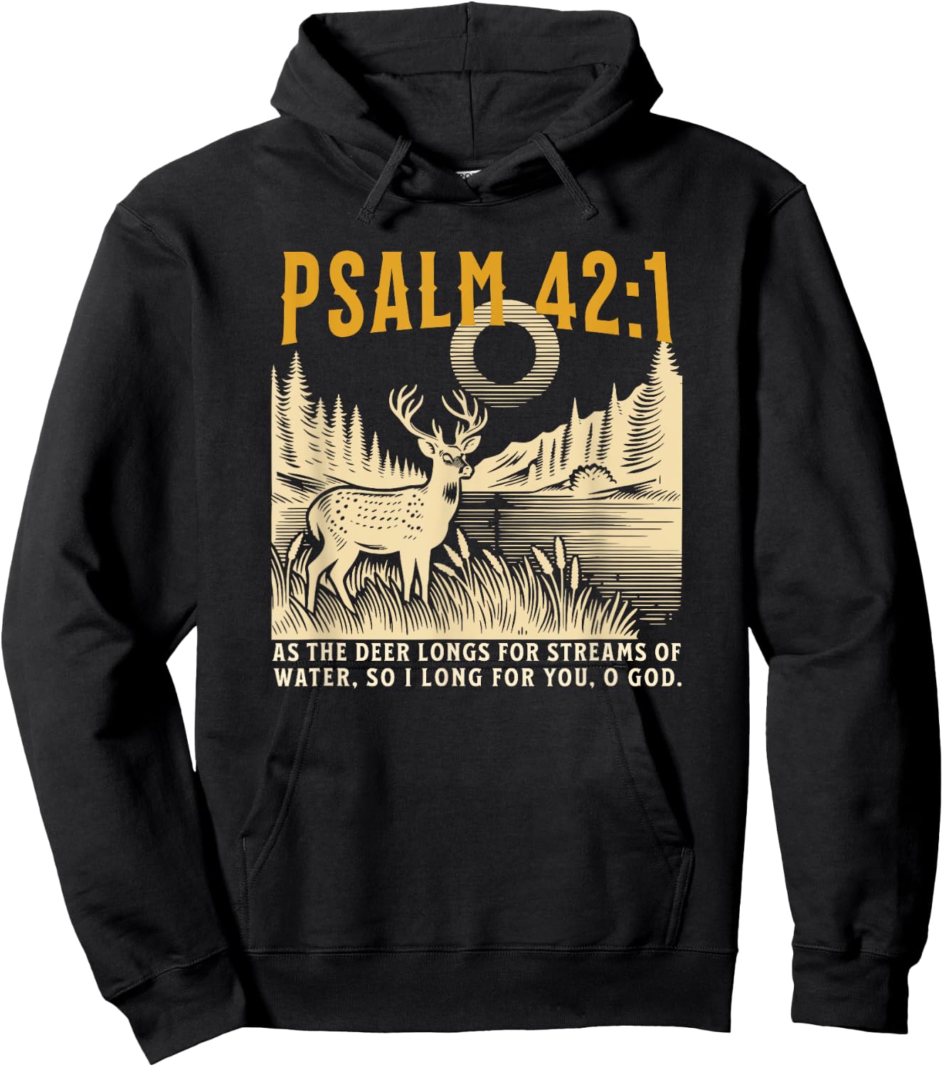 Christian As The Deer Hunting Jesus Bible Verse Hunter Hoodie - Hoodie | Black
