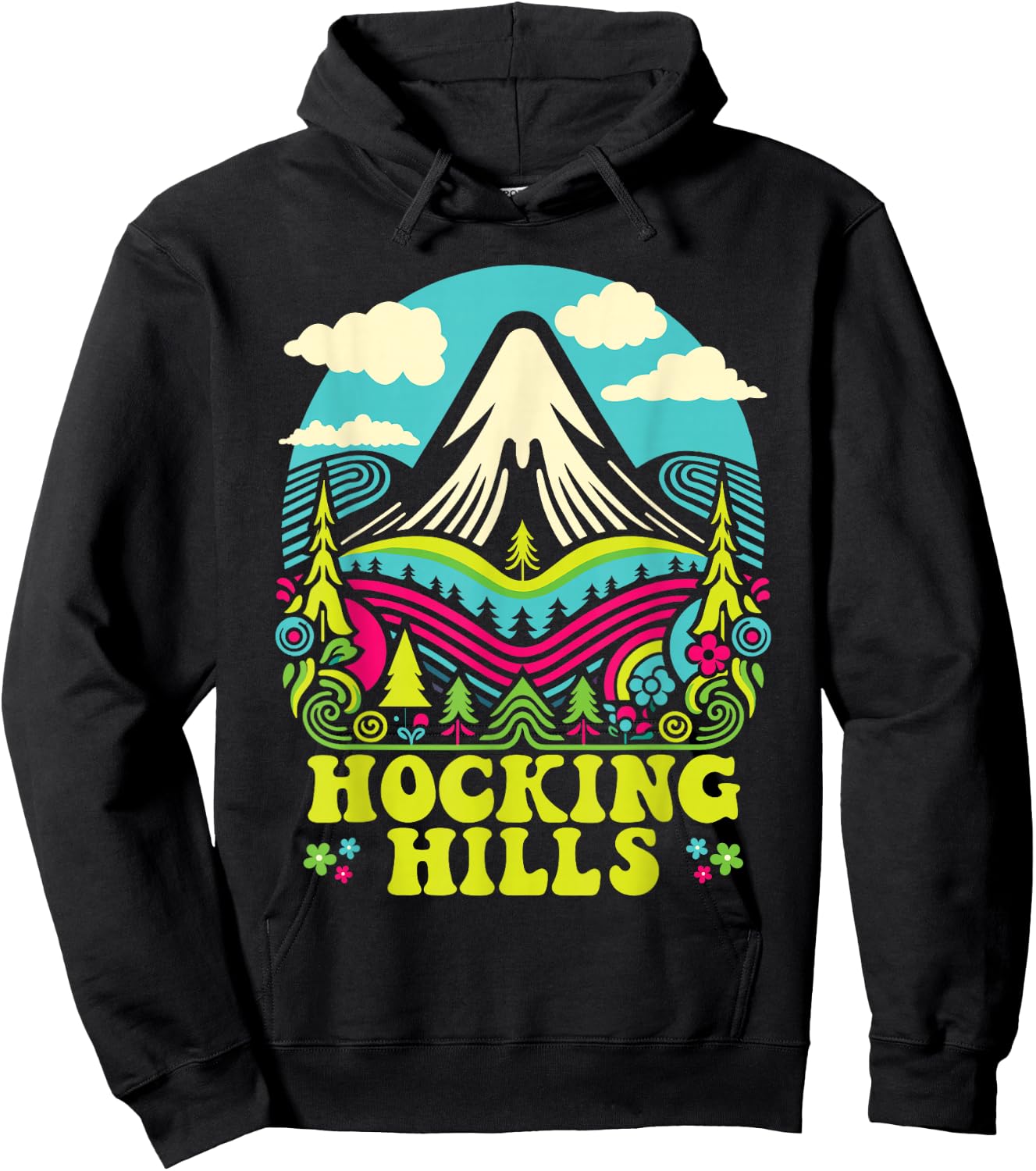 Hocking Hills Groovy, Hocking Hills Hoodie - Hoodie | Black