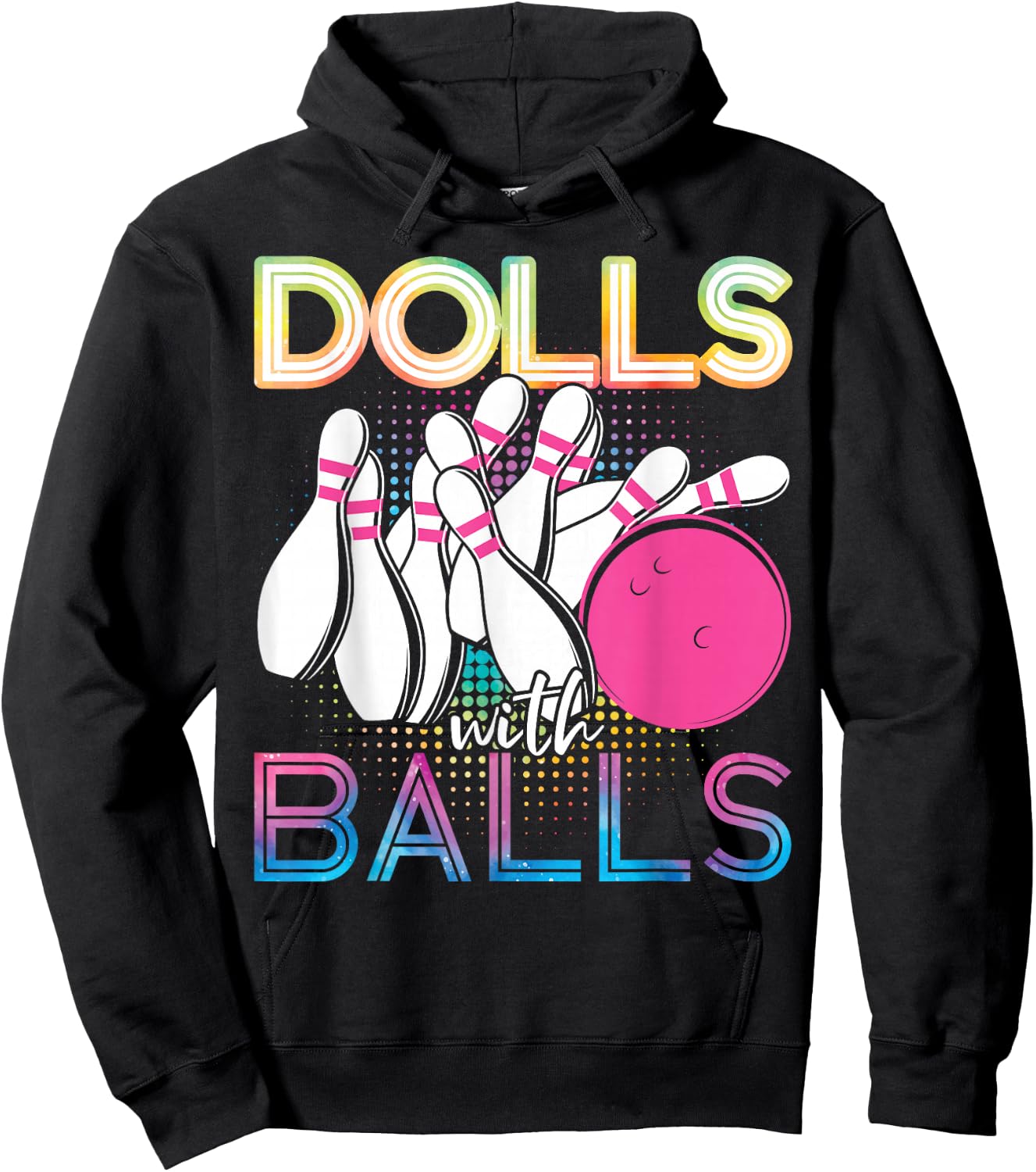 Funny Bowling Dolls With Balls Hoodie - Hoodie | Black