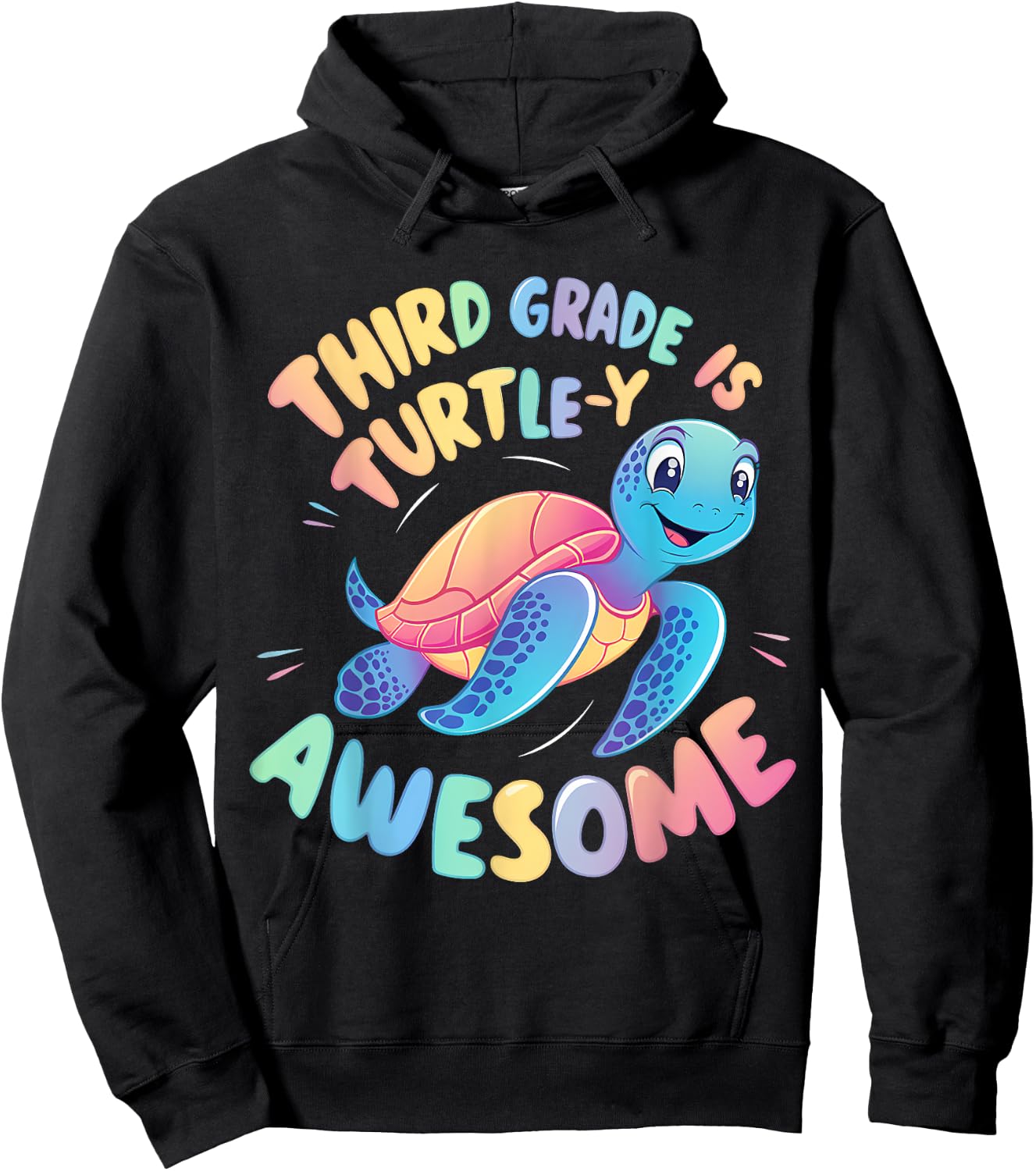 Third grade Turtle-y Awesome 3rd Grade Back to School Hoodie - Hoodie | Black