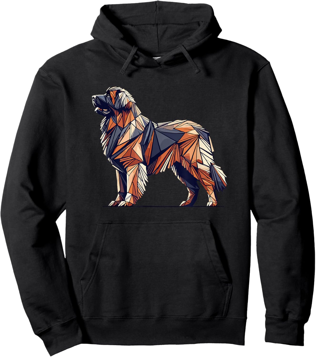 Geometric Art Leonberger Leonbergers Hoodie - Hoodie | Black