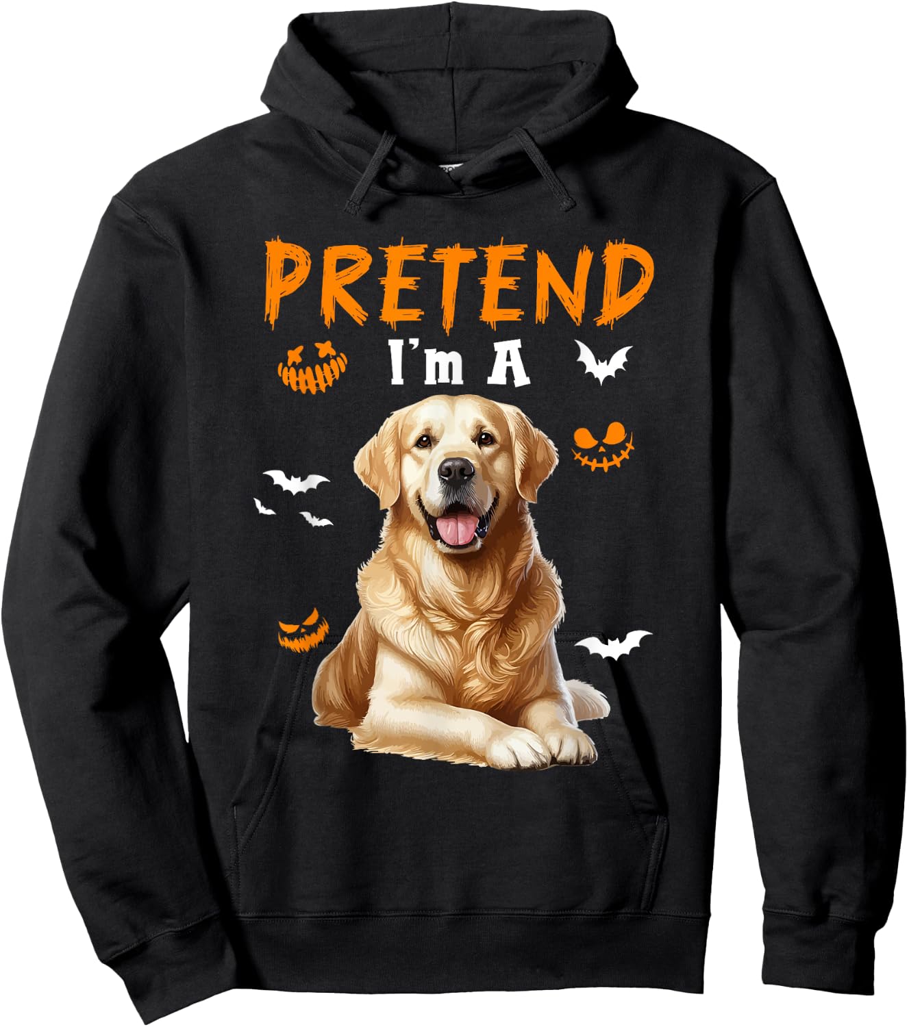 Pretend I'm A Golden Retriever Halloween Costume Owner Kids Hoodie - Hoodie | Black