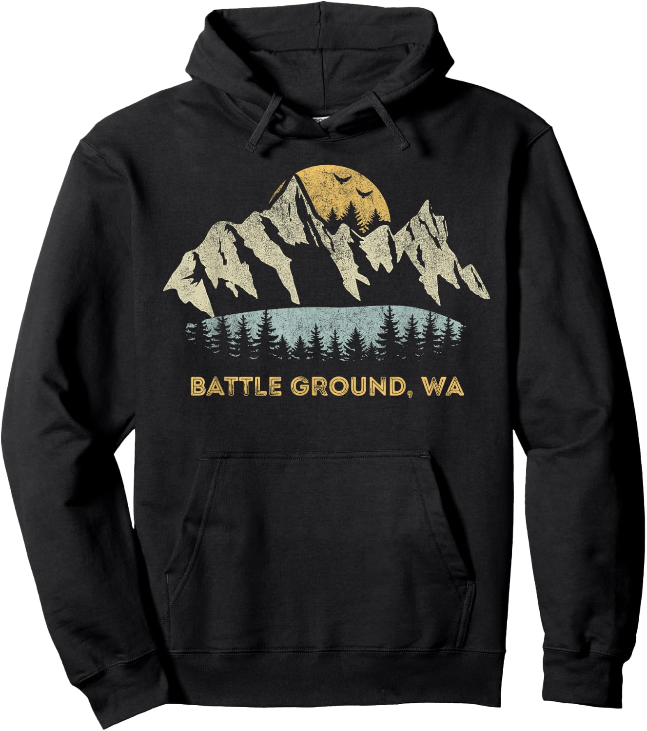 Battle Ground Washington Mountain Sunset Sunrise WA Hoodie - Hoodie | Black