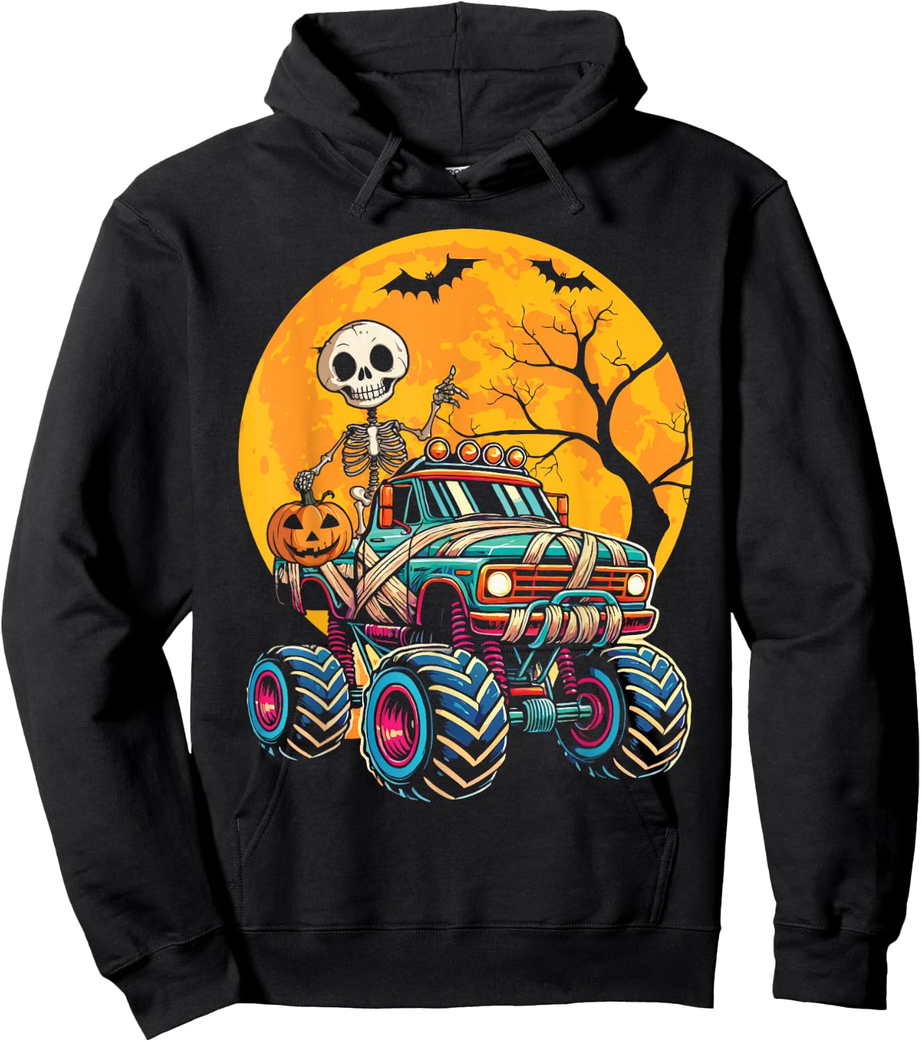 Monster Truck Halloween Costume Toddler Boys Halloween Kid Hoodie - Hoodie | Black