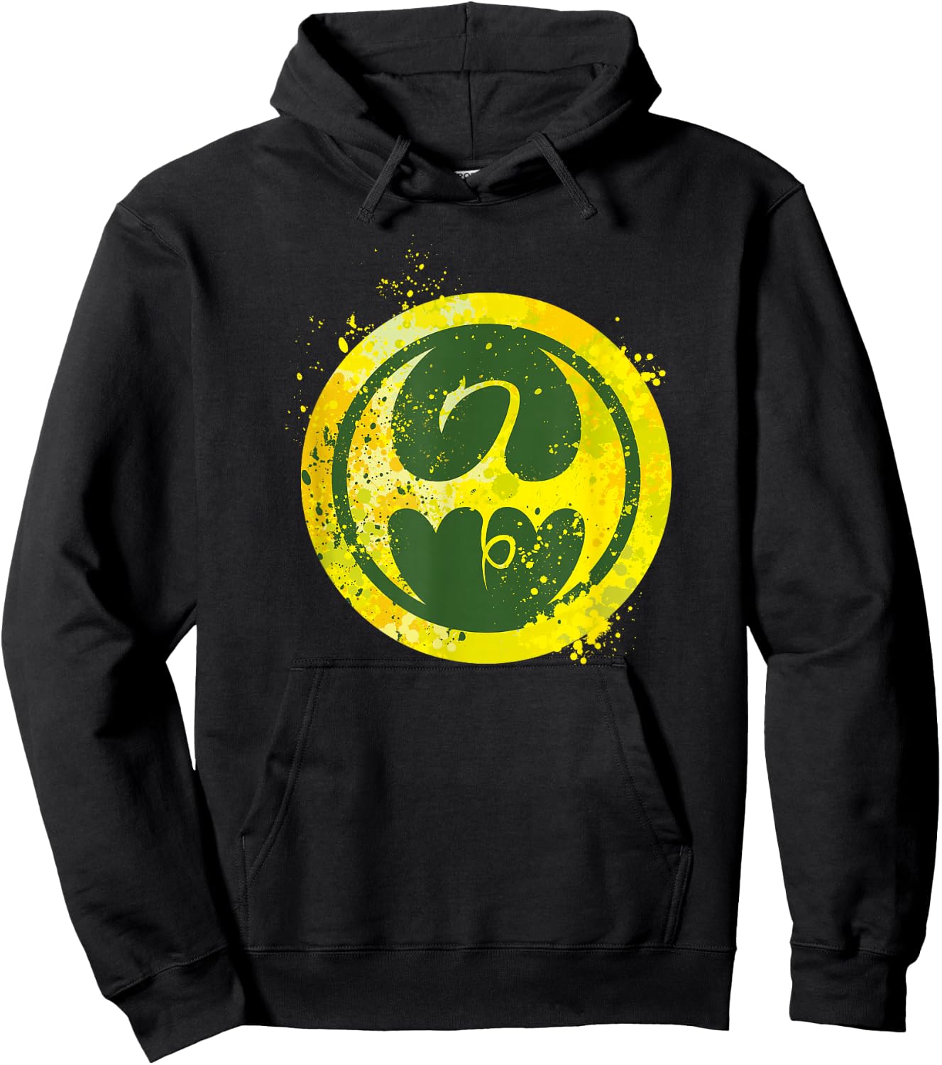 Marvel Iron Fist Dragon Splatter Comic Color Logo Hoodie - Hoodie | Black