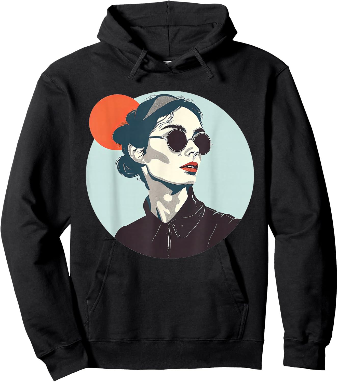Emily Dickinson With Sunglasses Hoodie - Hoodie | Black