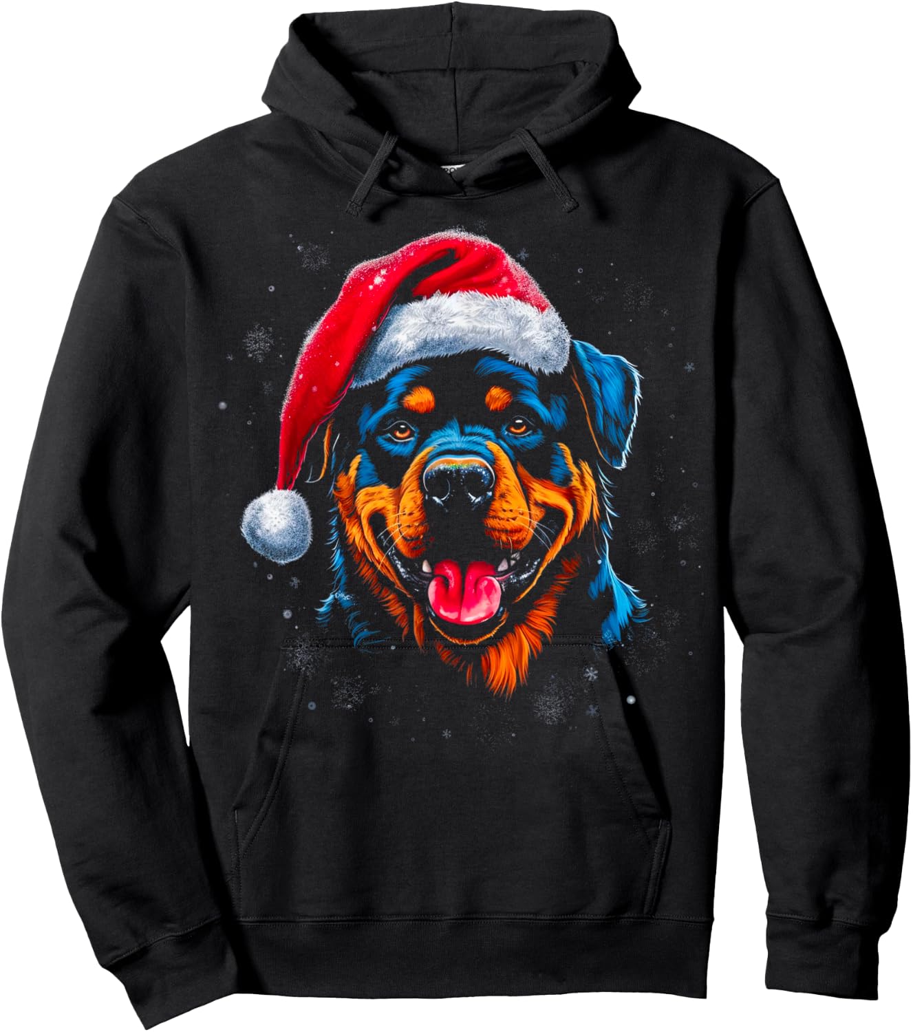 Pop Art Design Rottweiler Dog Christmas Hoodie - Hoodie | Black