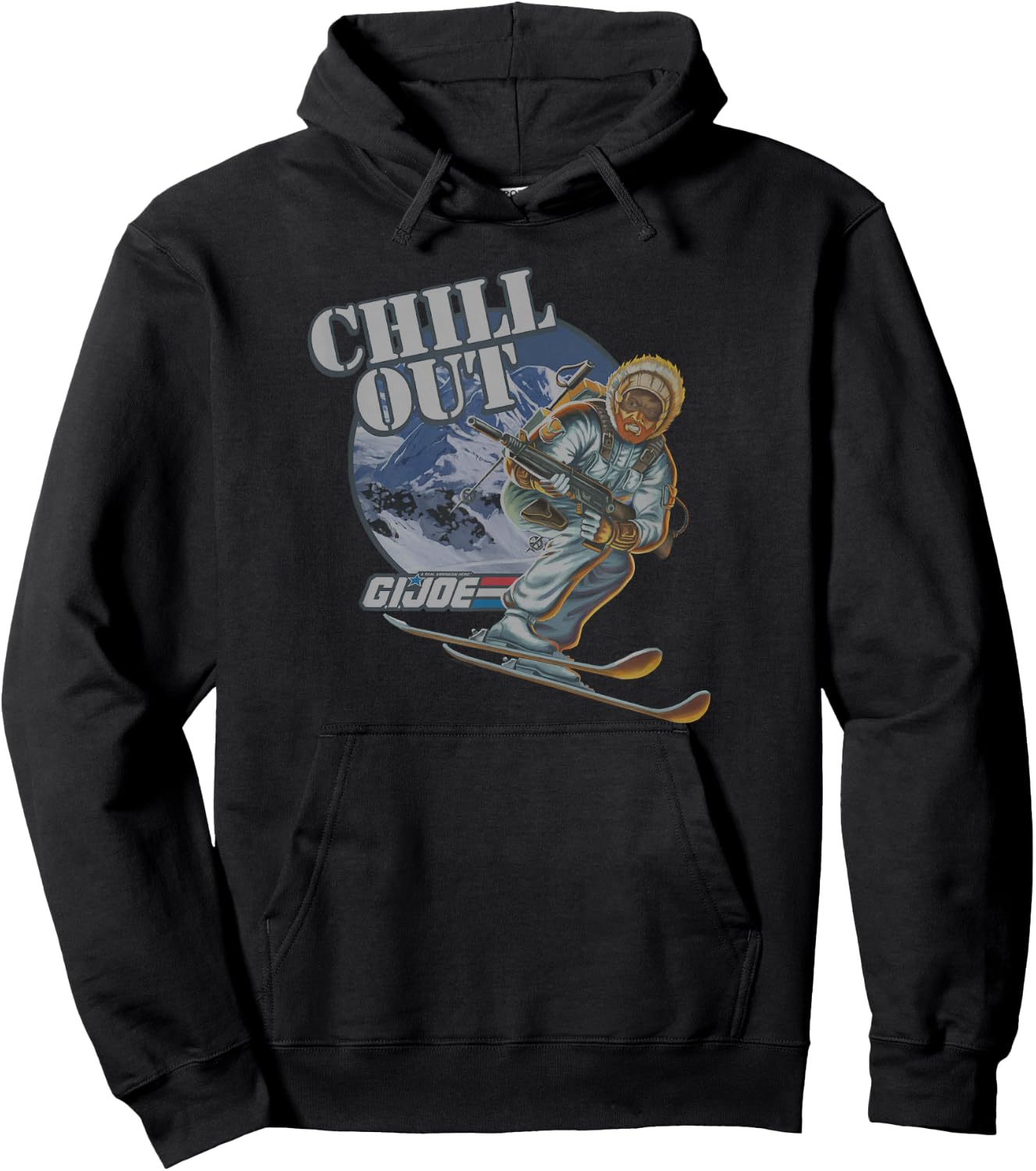 G.I. Joe A Real American Hero Chill Out Ice Skiing Retro Hoodie - Hoodie | Black