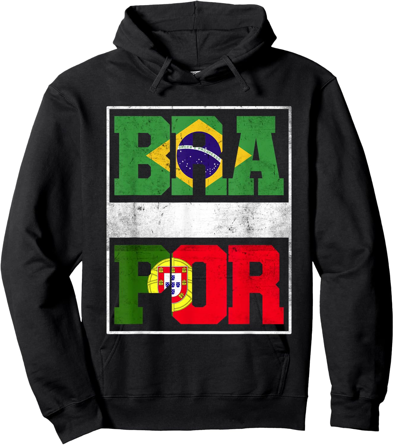 Brazil and Portugal Mix Heritage Brazilian Portuguese Roots Hoodie - Hoodie | Black