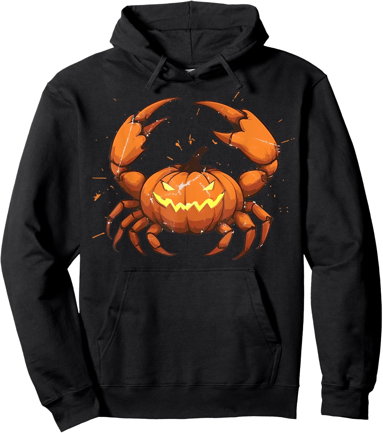 Spooky Crab Pumpkin Cute Easy Lazy Animal Halloween Costume Hoodie - Hoodie | Black