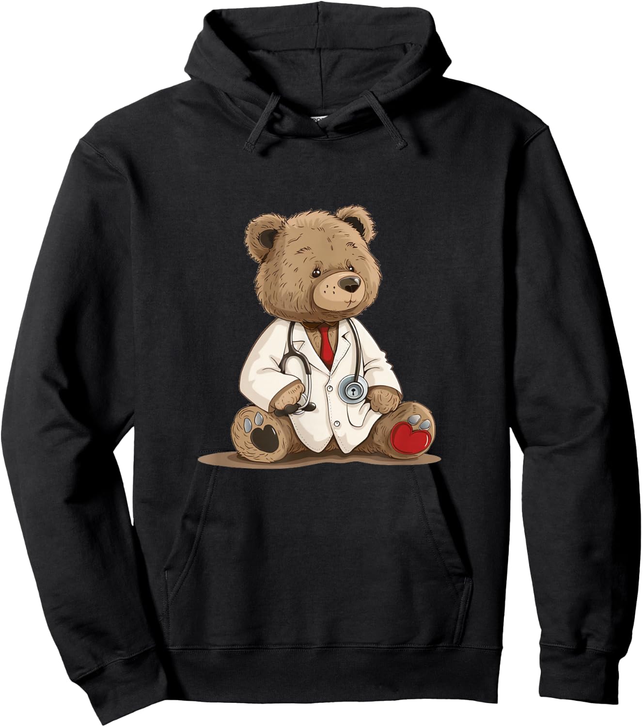 Cute Doctor Teddy Bear for Kids and Adults Hoodie - Hoodie | Black