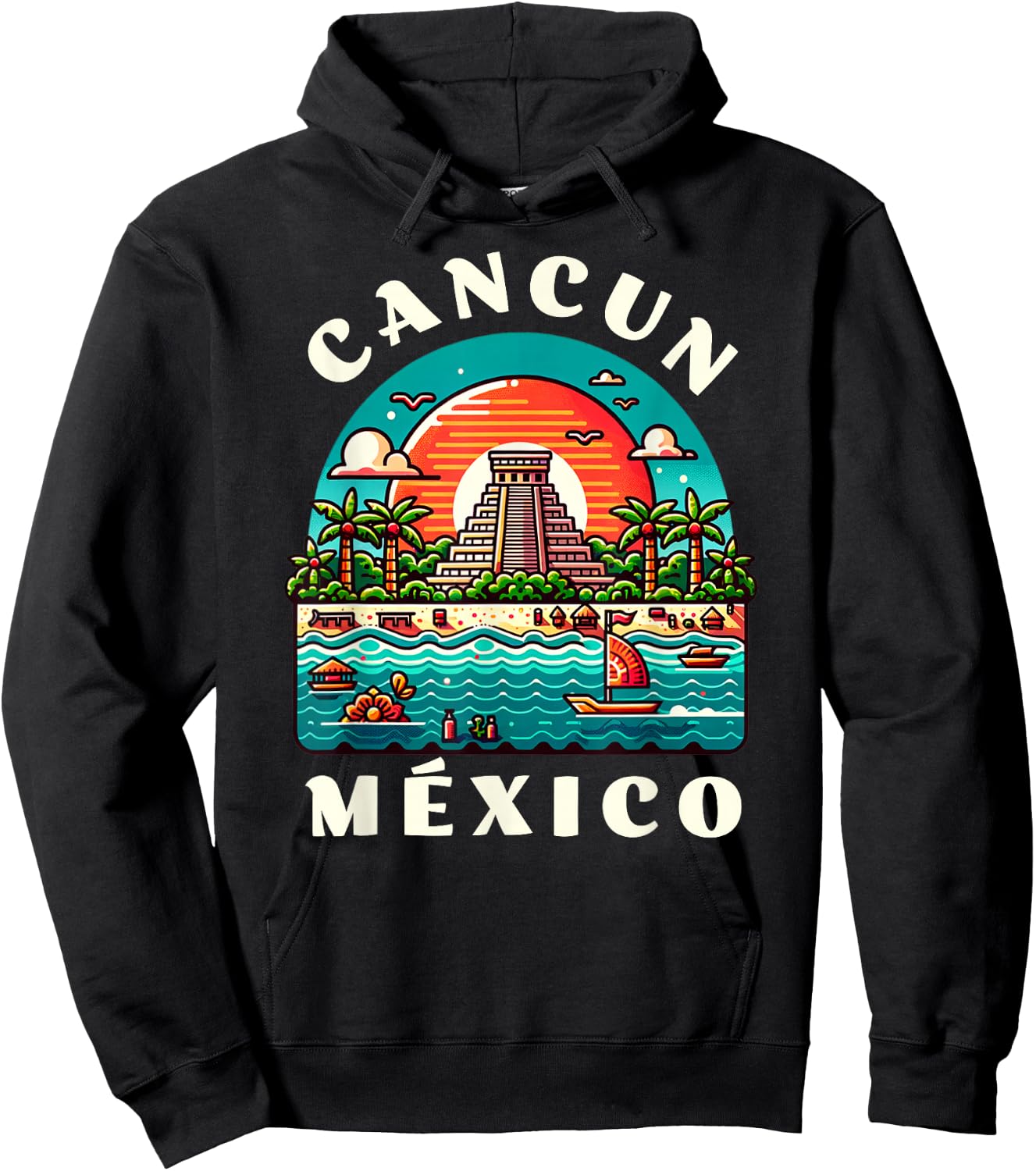Cancun Mexico Chichen Itza Travelling Mexico Vacation Hoodie - Hoodie | Black