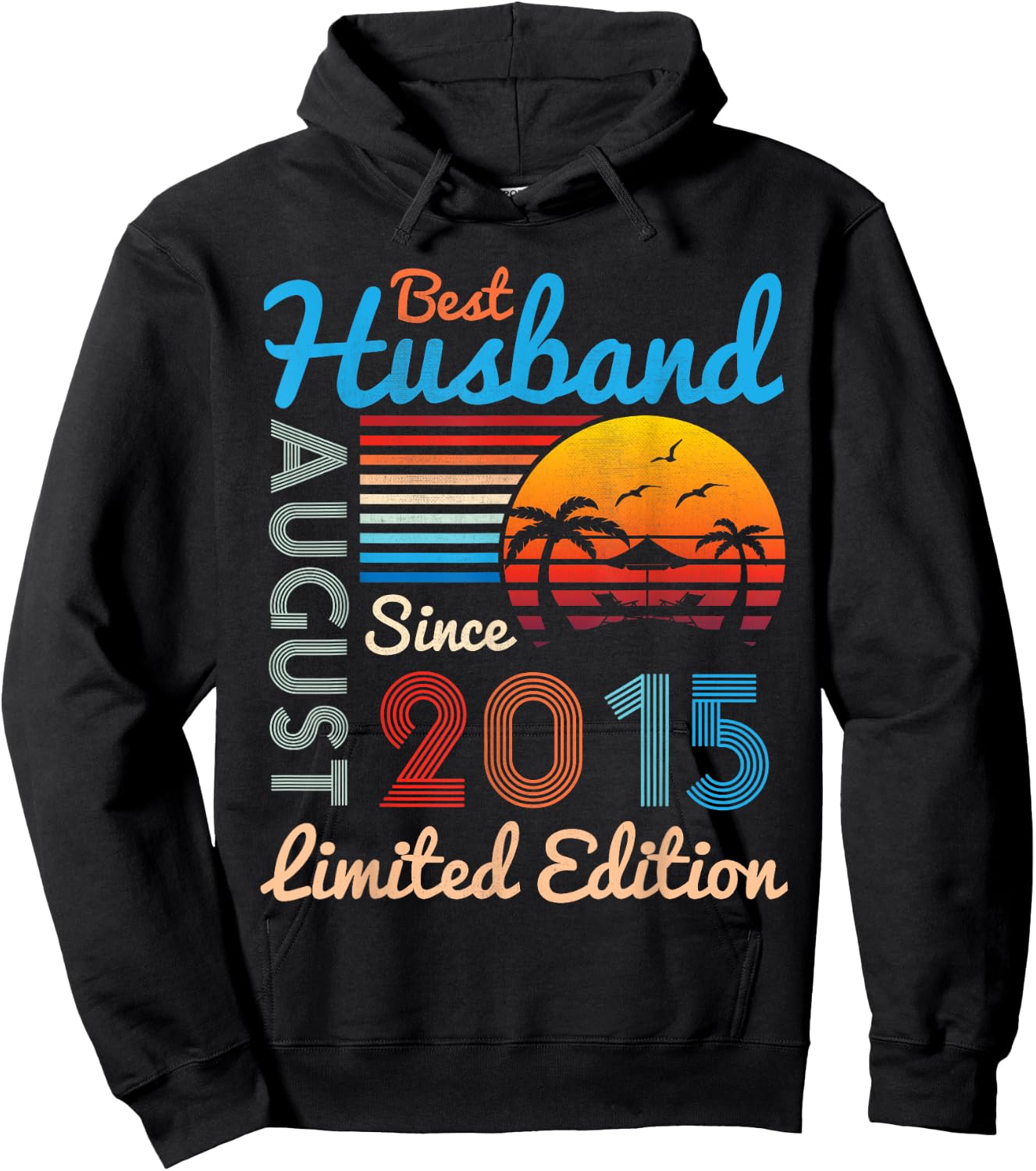 Best Husband Since August 2015 Ltd Edition 9 Years Married Hoodie - Hoodie | Black