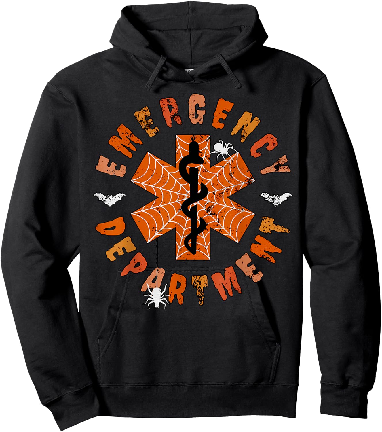 Emergency Department Halloween Costume Er Fall Pumpkin Nurse Hoodie - Hoodie | Black